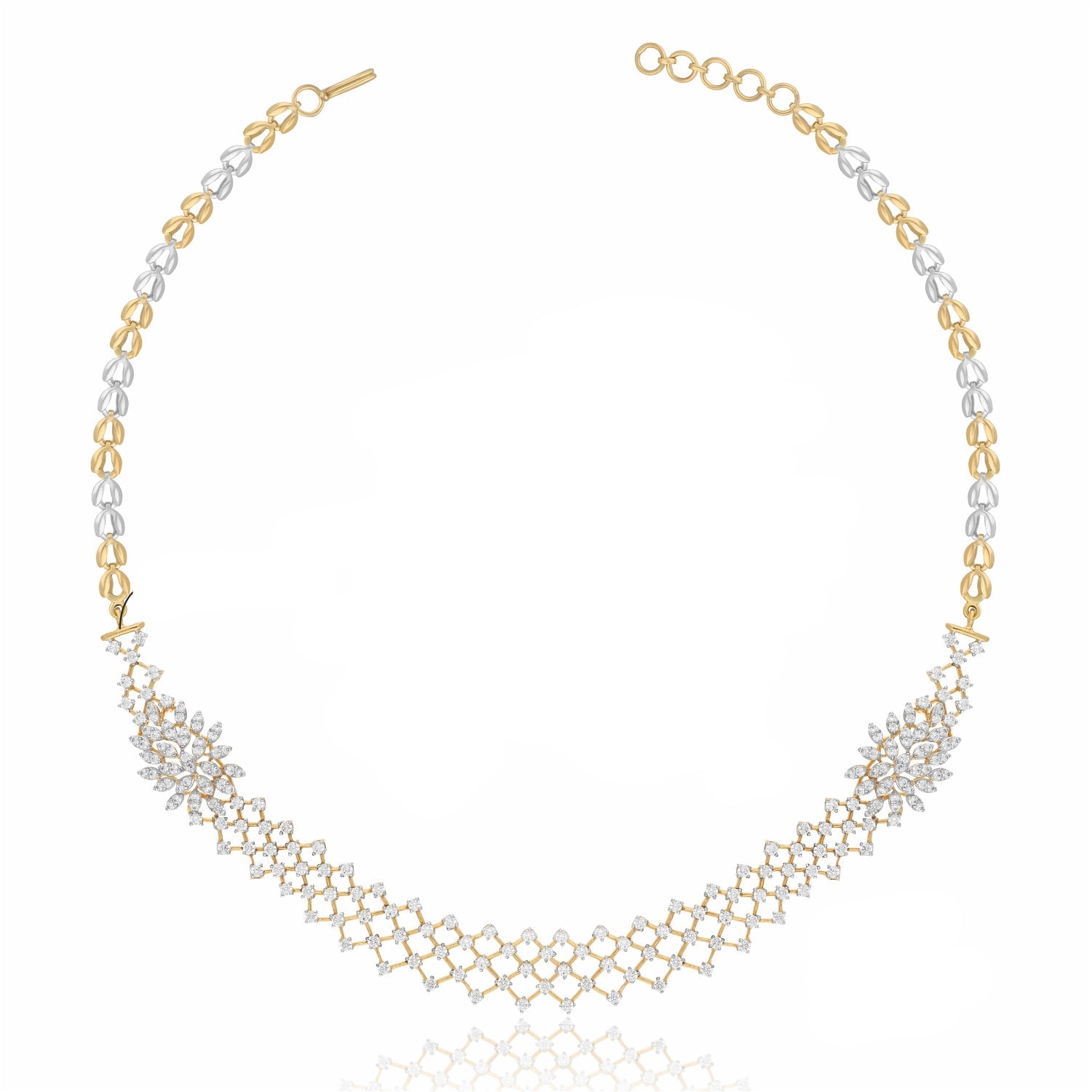 Flora Mesh Lab Grown Diamond Necklace