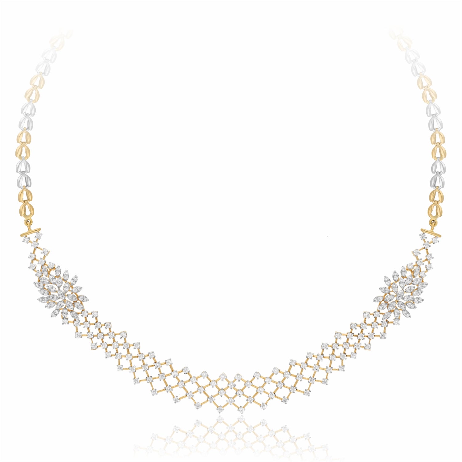 Flora Mesh Lab Grown Diamond Necklace