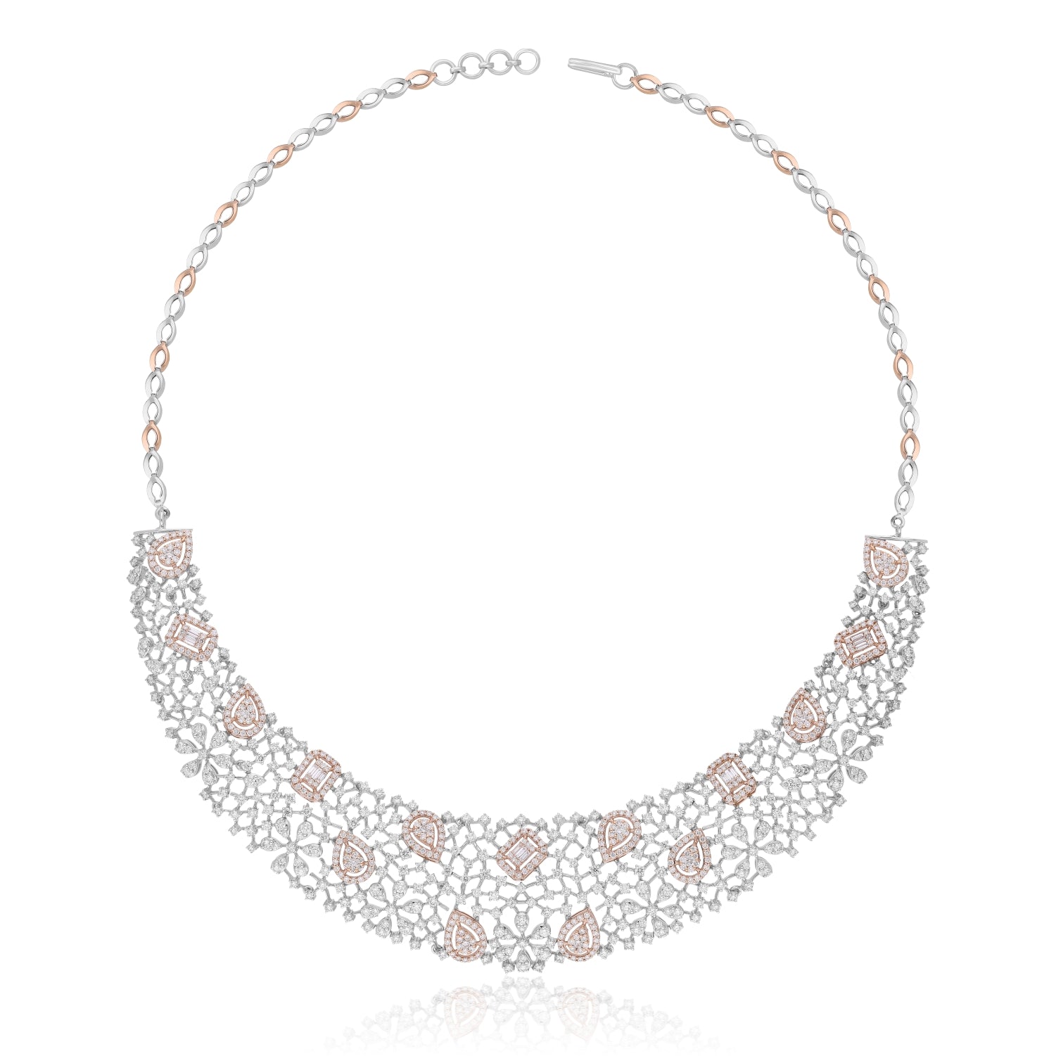 Lace Lab Grown Diamond Statement Necklace