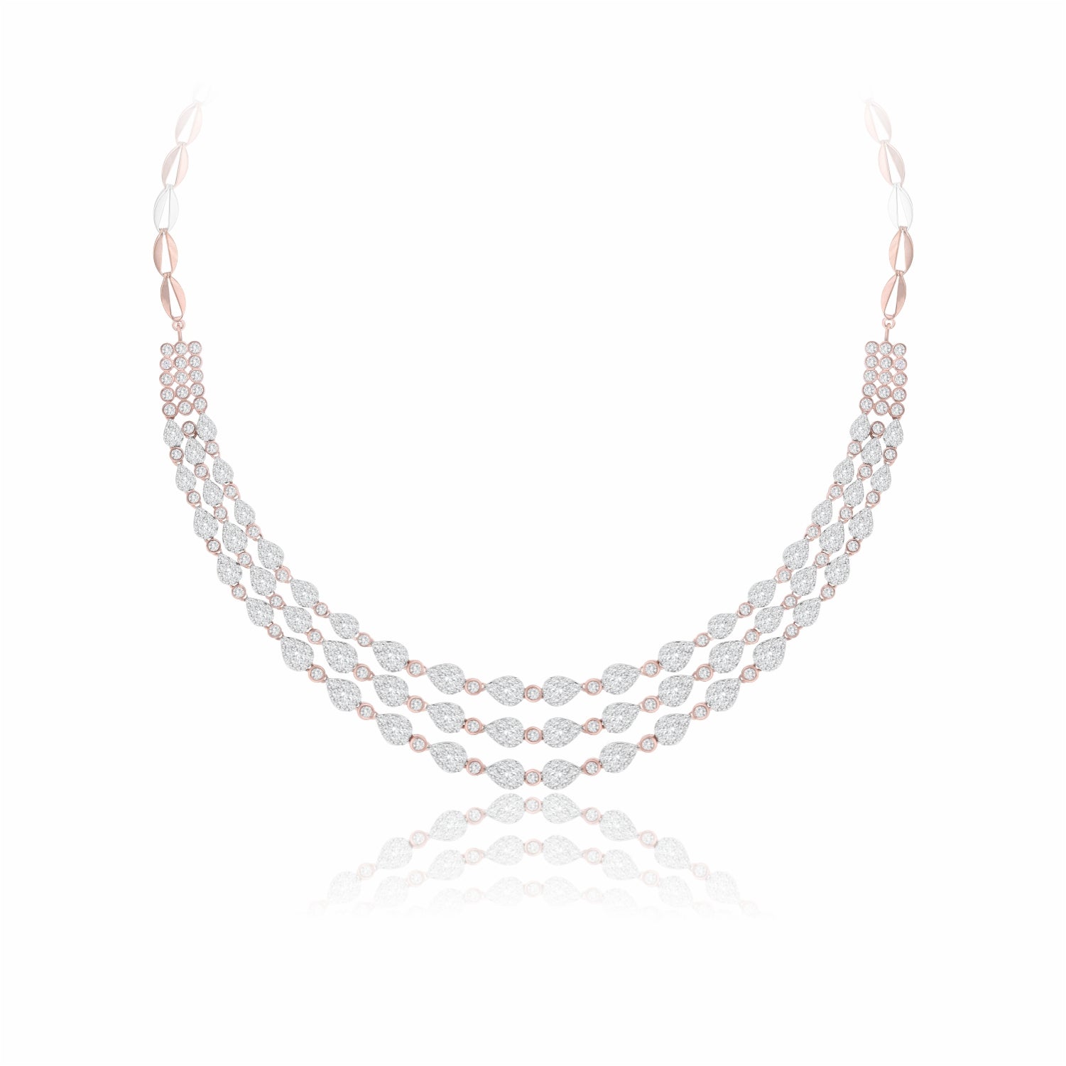 Radiant Triple Grace Lab Grown Diamond Necklace