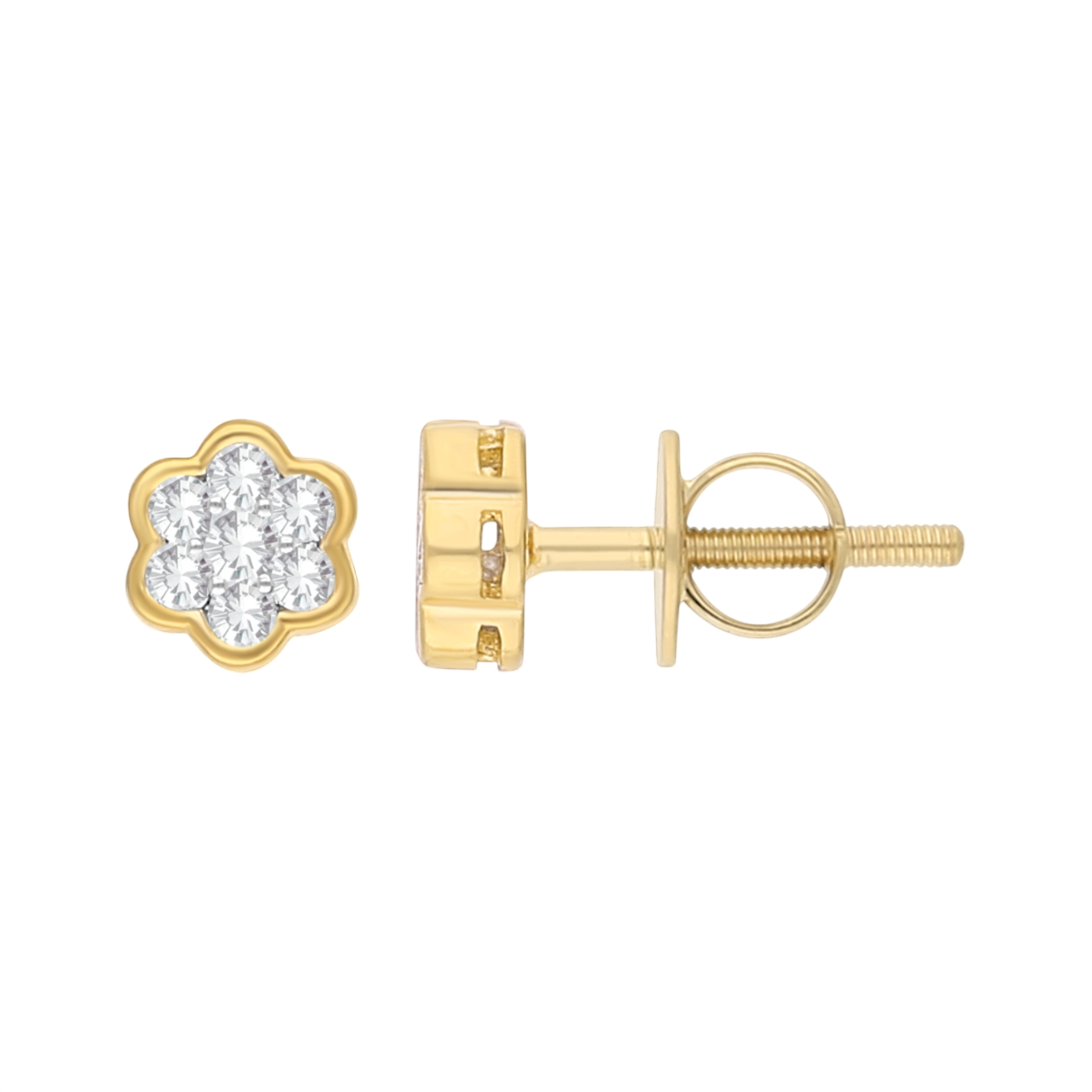 Dainty Daisy Lab Grown Diamond Earrings