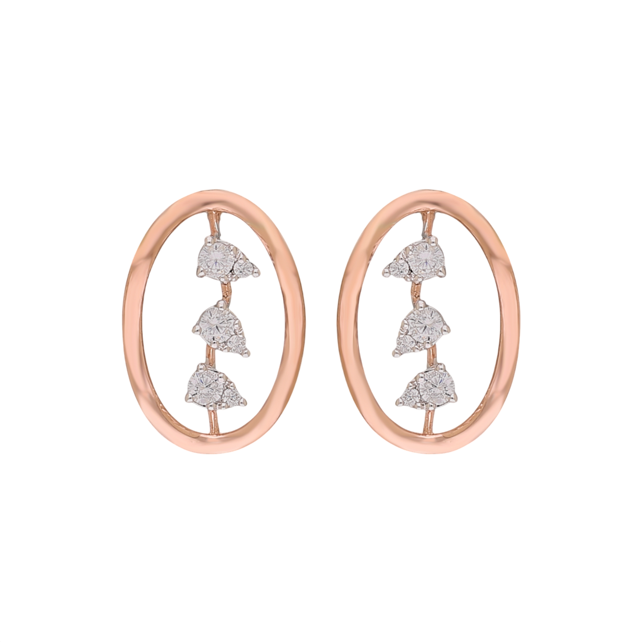 Trio Drop Lab Grown Diamond Earrings