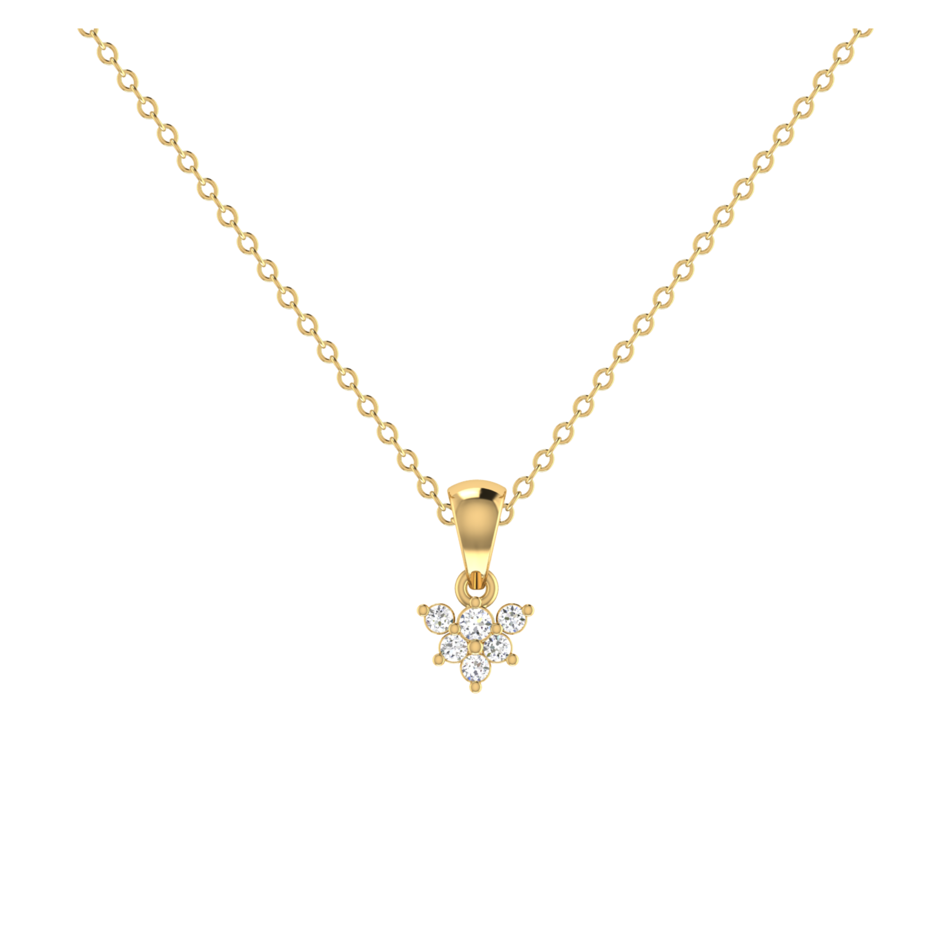 Breeze Drop Gold Plated Lab Grown Diamond Pendant