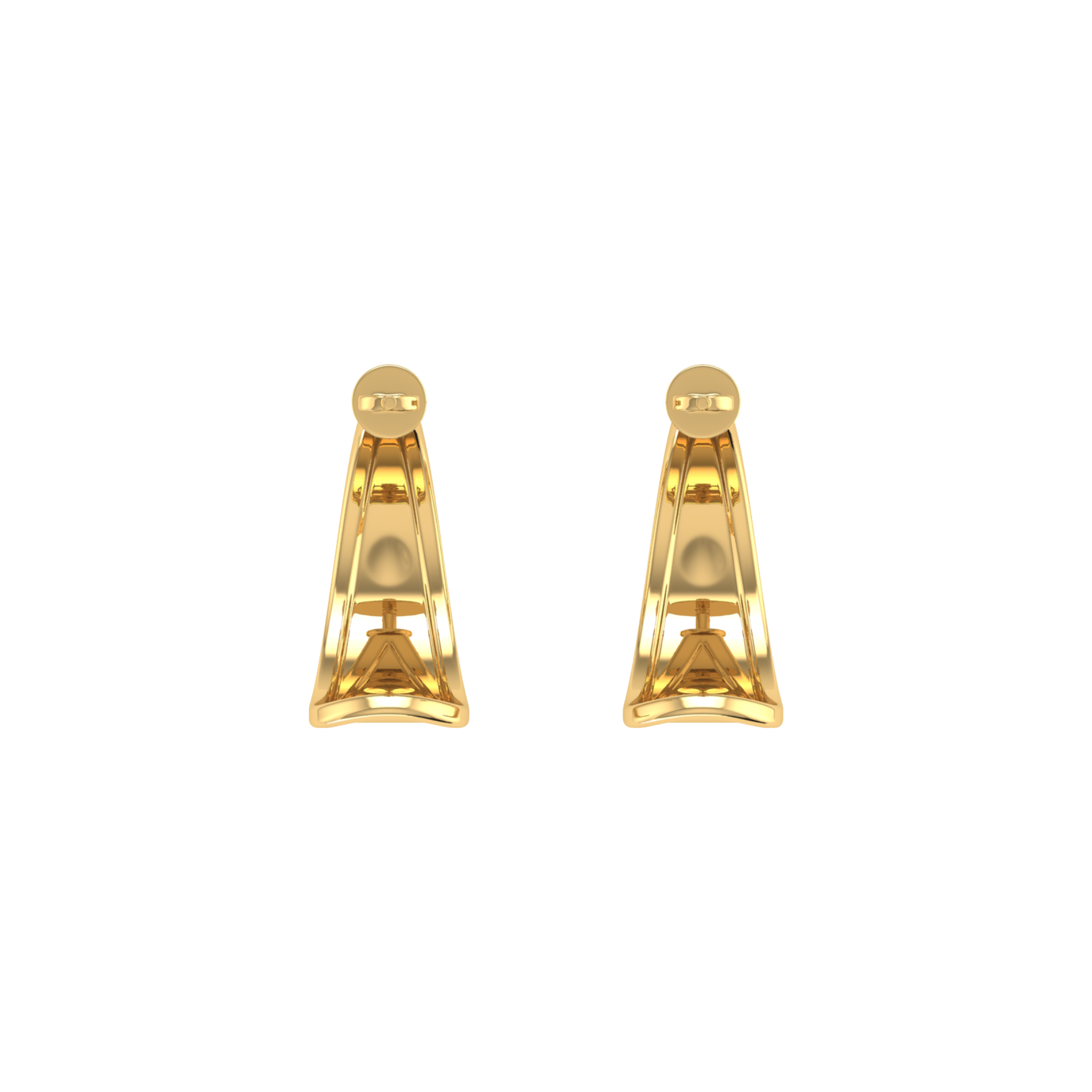 Tapered Nexus Gold Plated Lab Grown Diamond Earrings