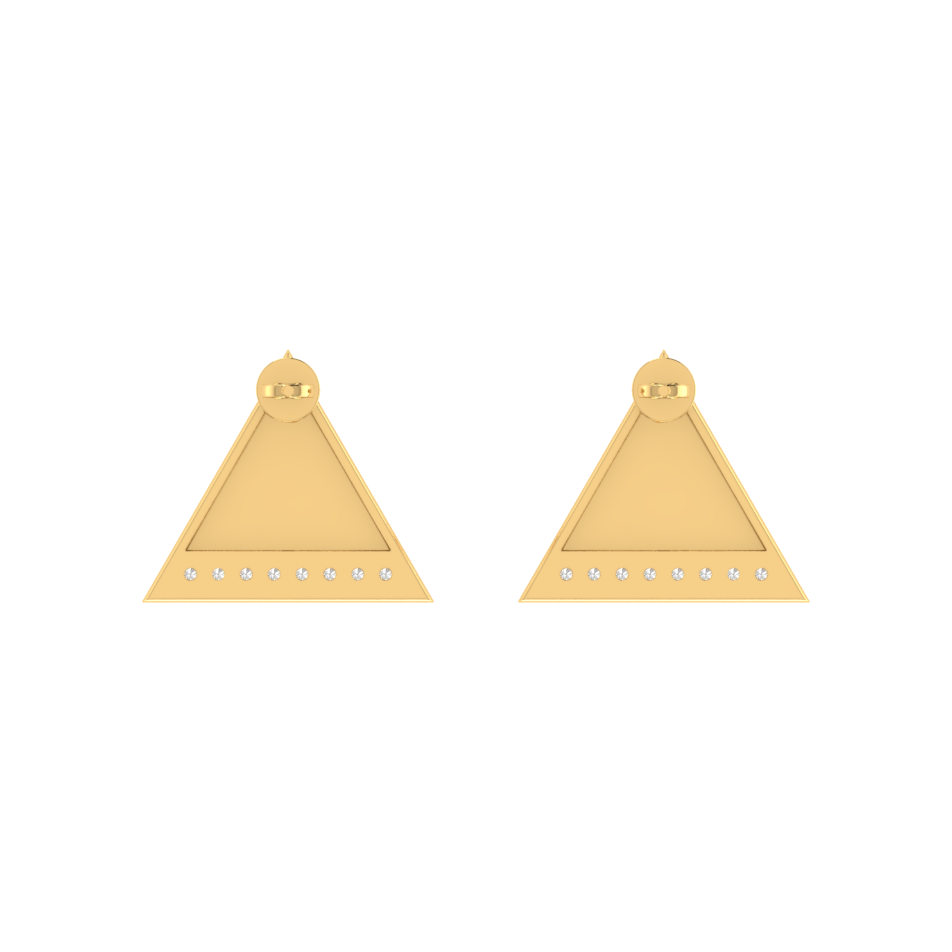 Lumina Triangle Gold Plated Lab Grown Diamond Earrings