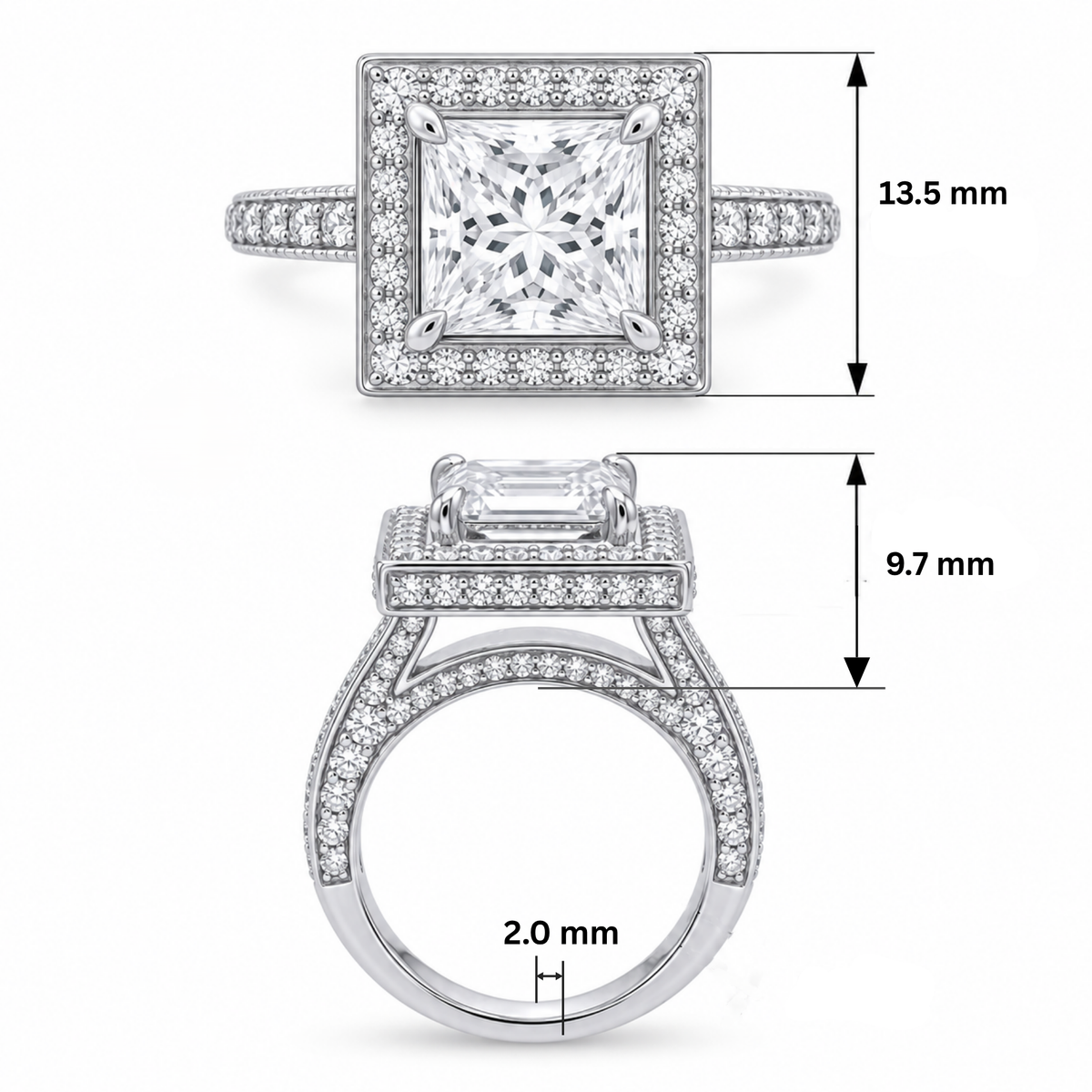 Sovereign Square Solitaire Lab Grown Diamond Ring