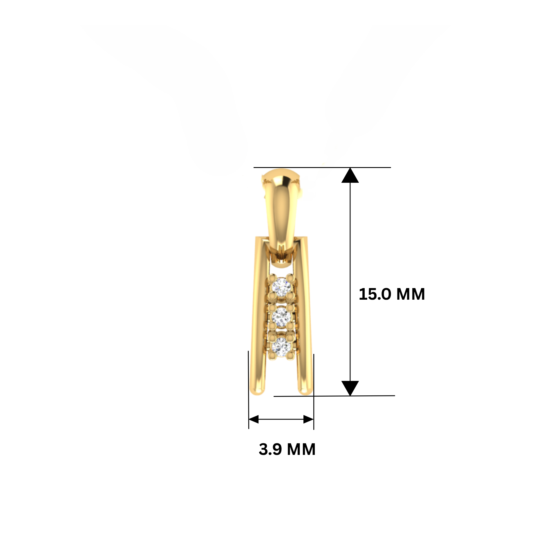 Orion Spire Gold Plated Lab Grown Diamond Pendant