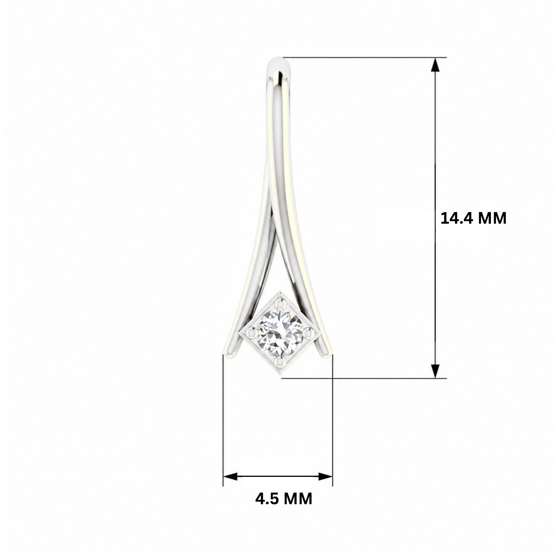 Karys Prism Platinum Plated Lab Grown Diamond Pendant