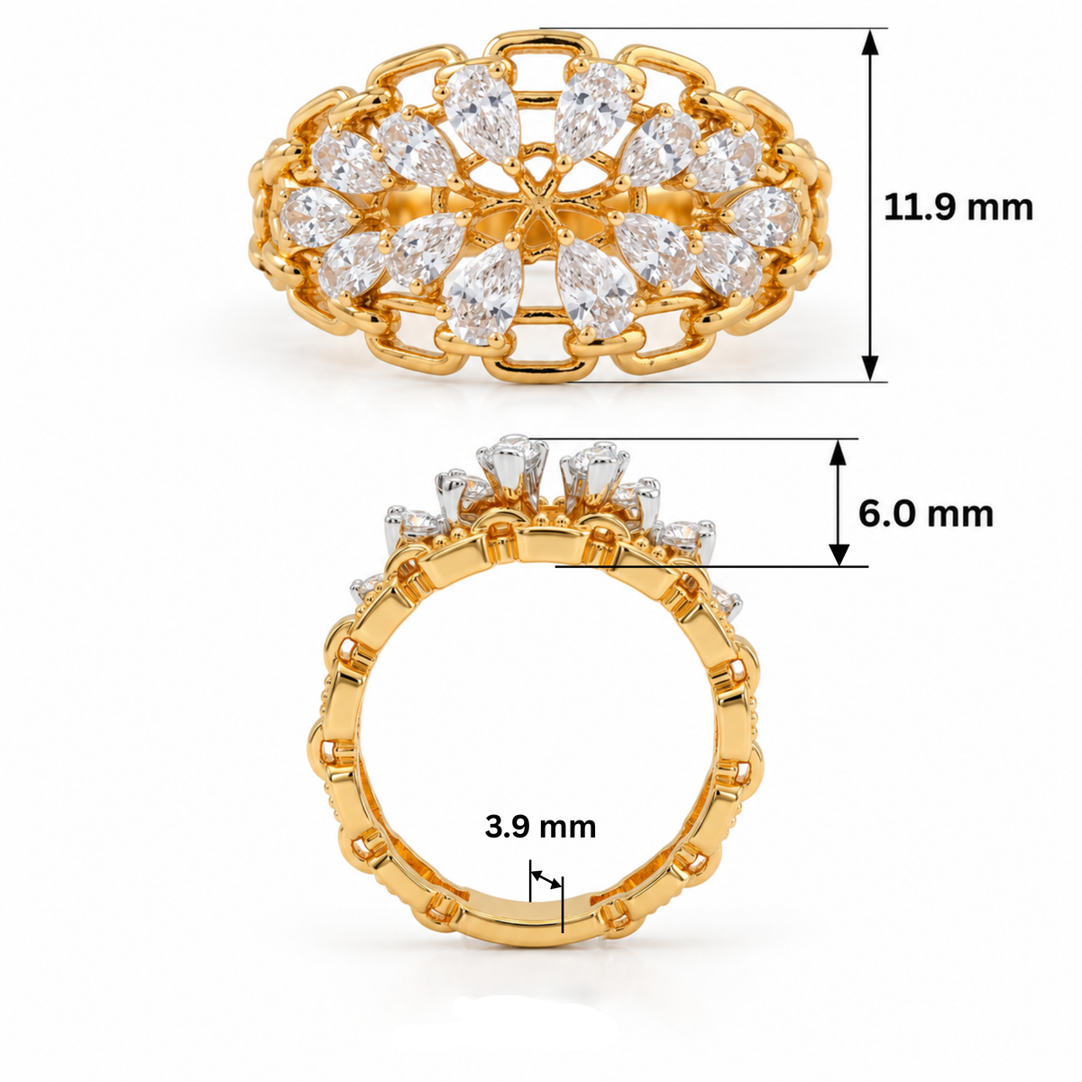 Splendor Petal Lab Grown Diamond Ring