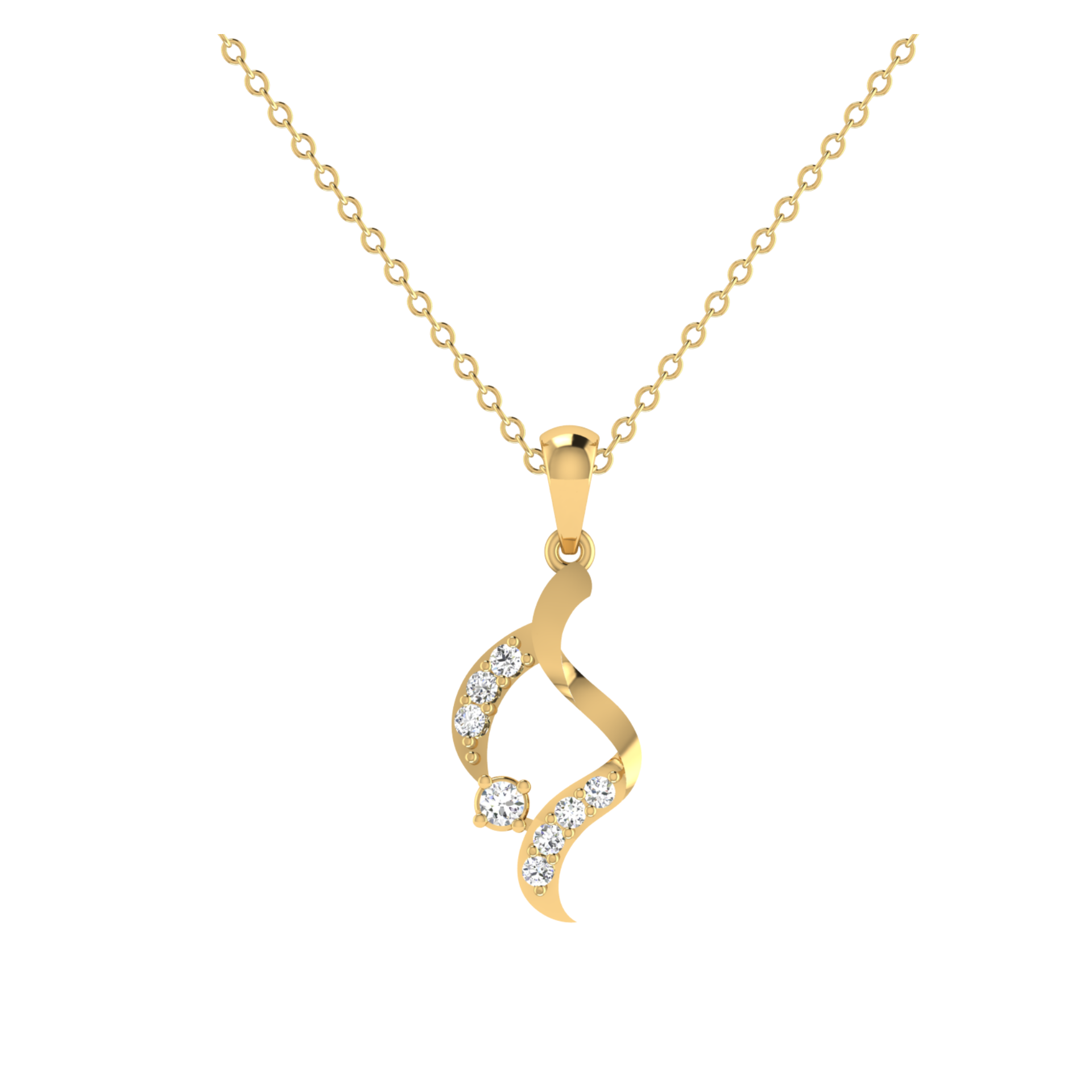 Infinite Taper Gold Plated Lab Grown Diamond Pendant