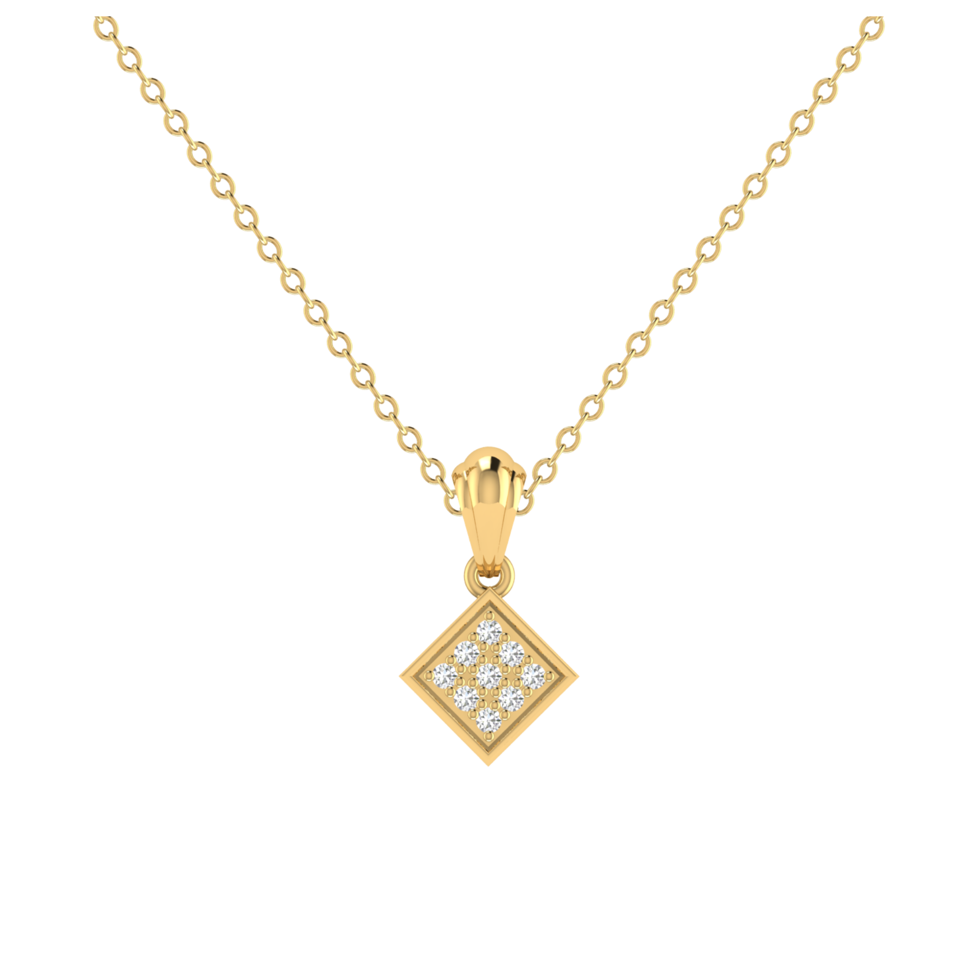 Equilibrium Drop Gold Plated Lab Grown Diamond Pendant