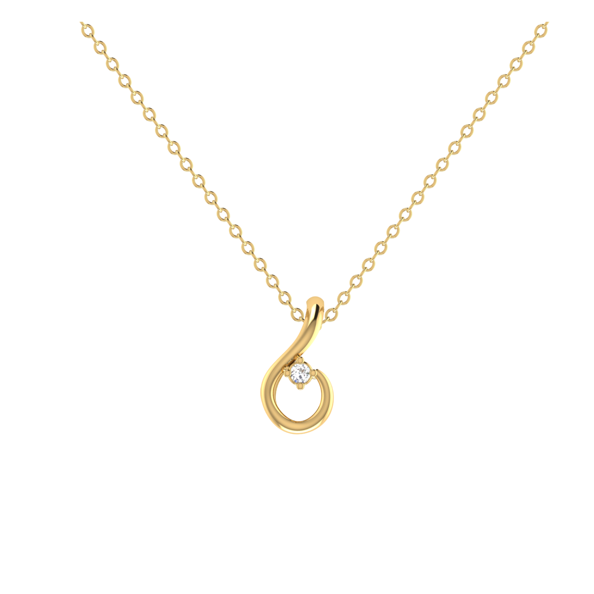 Starlight Nest Gold Plated Lab Grown Diamond Pendant