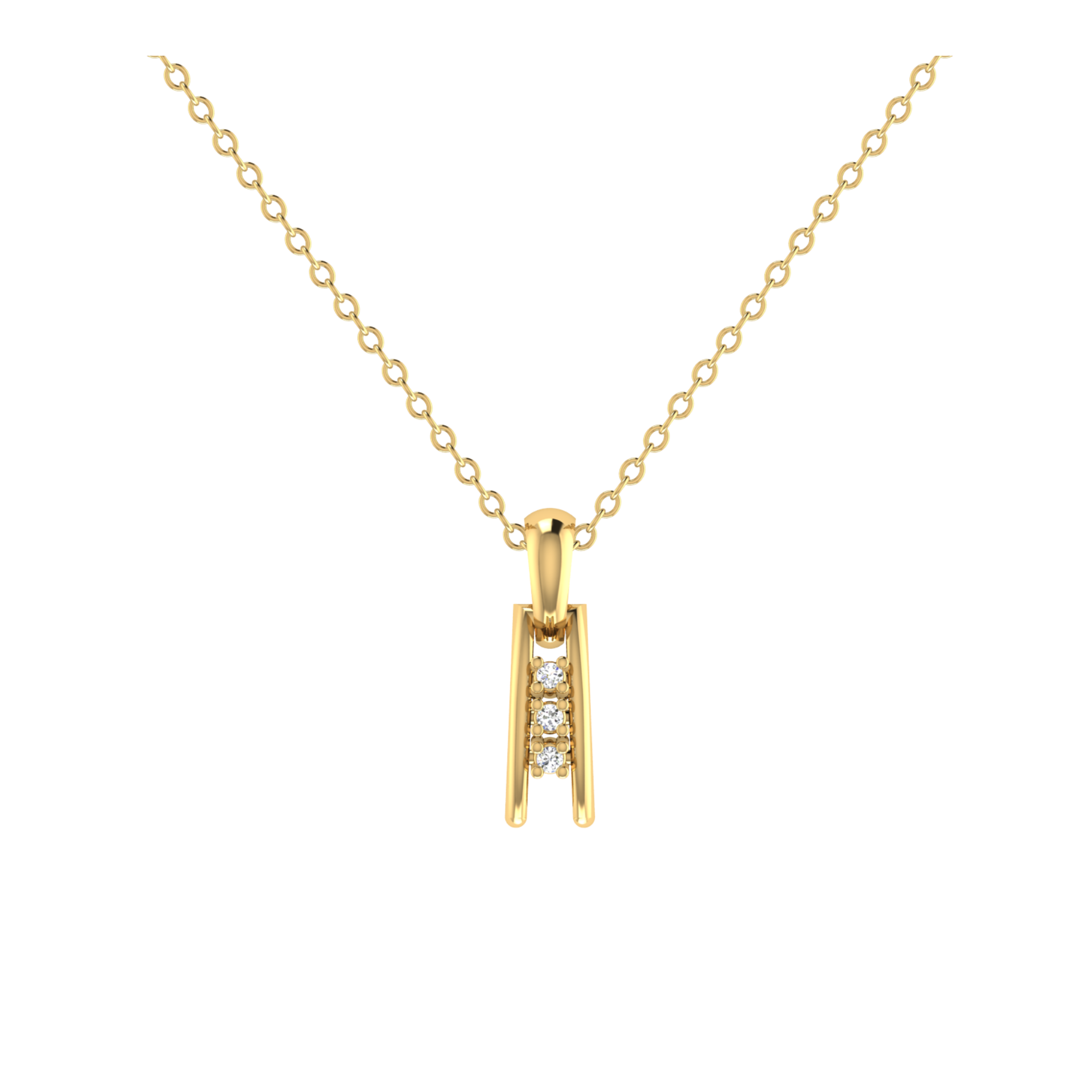 Orion Spire Gold Plated Lab Grown Diamond Pendant