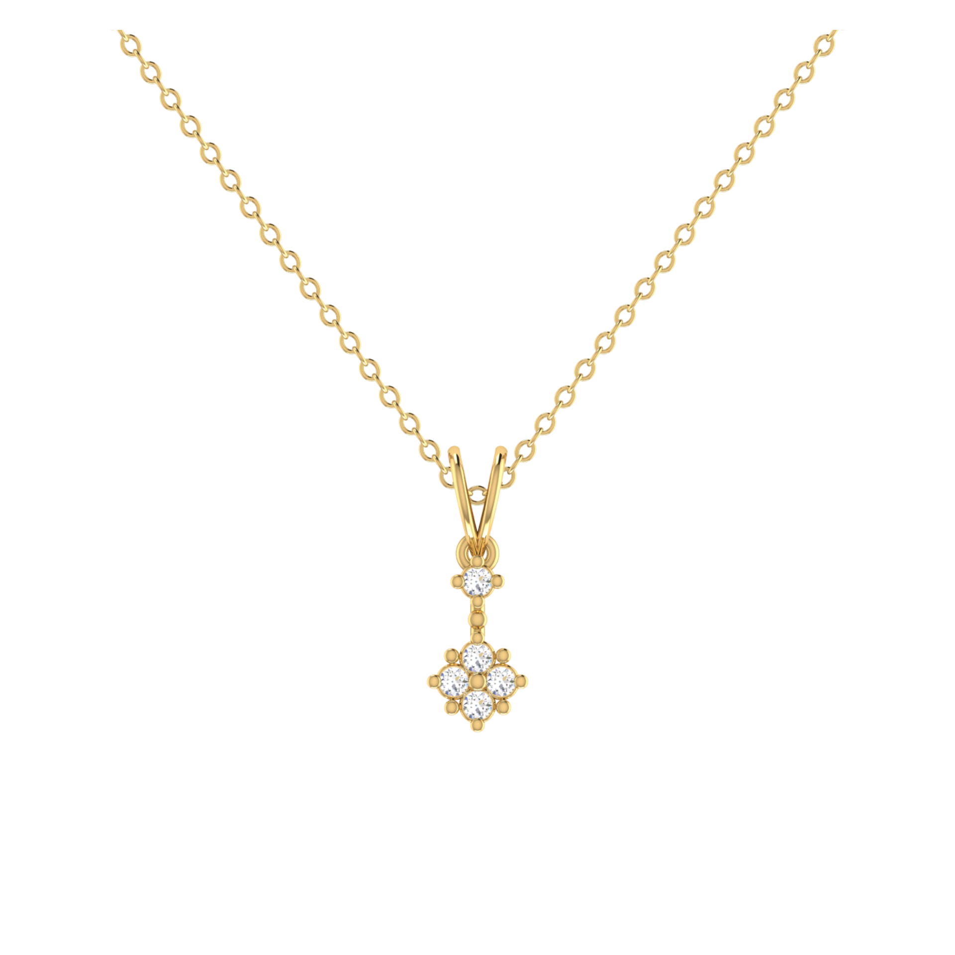 Trinity-Plus Gold Plated Lab Grown Diamond Pendant