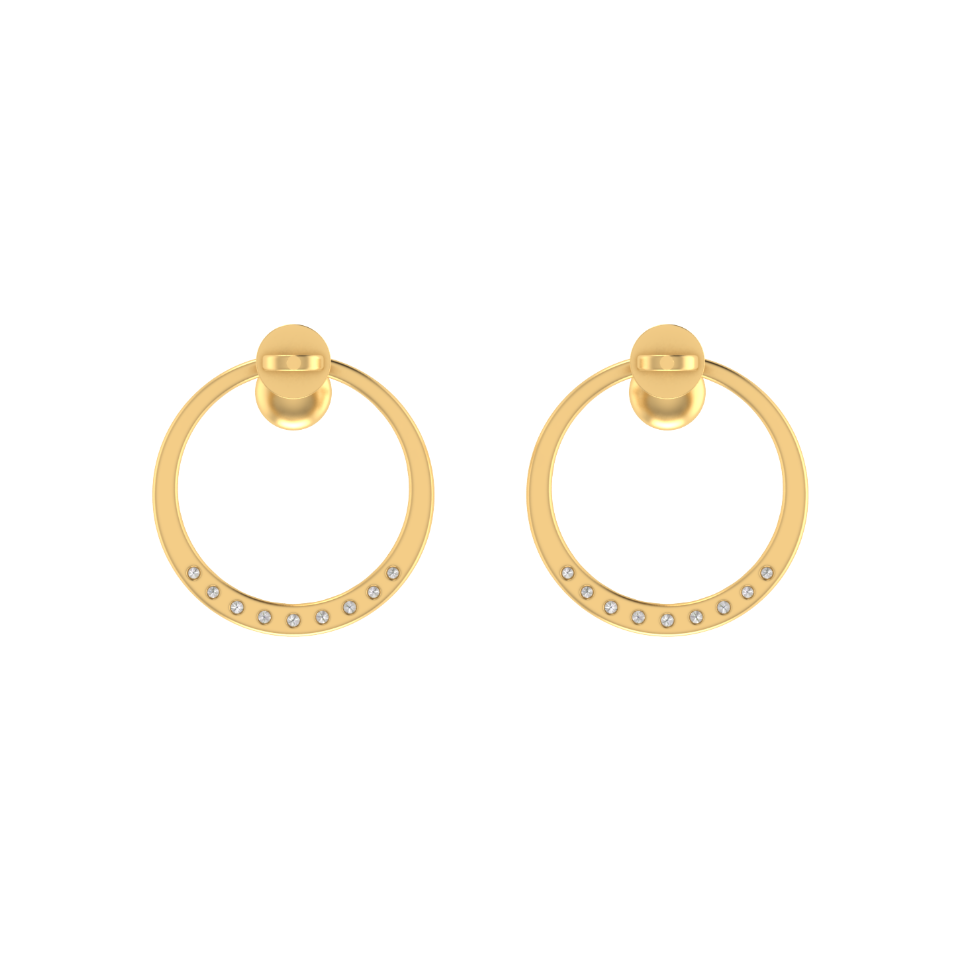 Lumina Crest Gold Plated Lab Grown Diamond Earrings