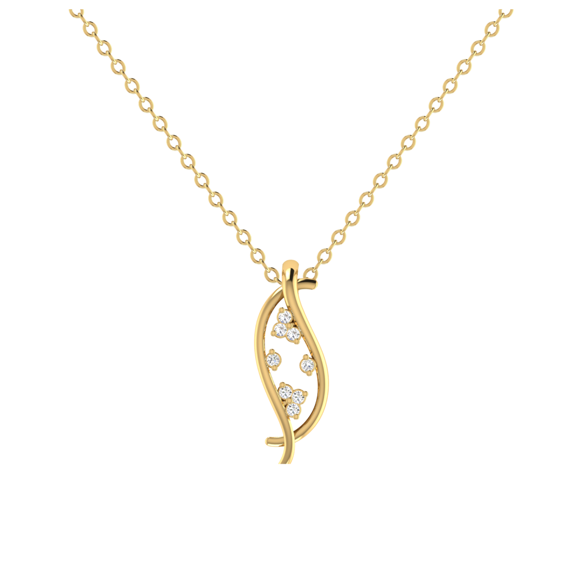 Grace Bloom Gold Plated Lab Grown Diamond Pendant