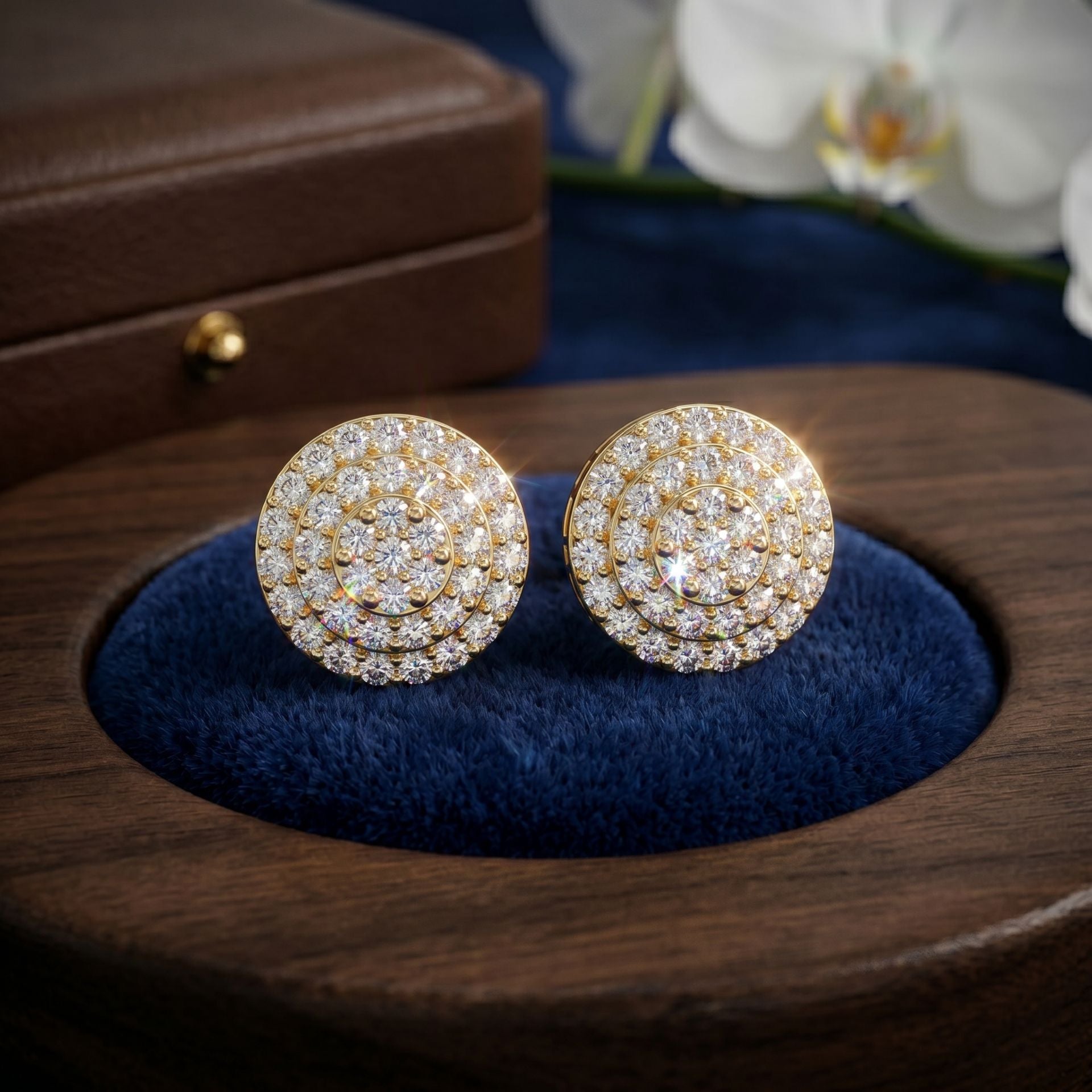 Celestial Radiance Lab Grown Diamond Stud Earrings