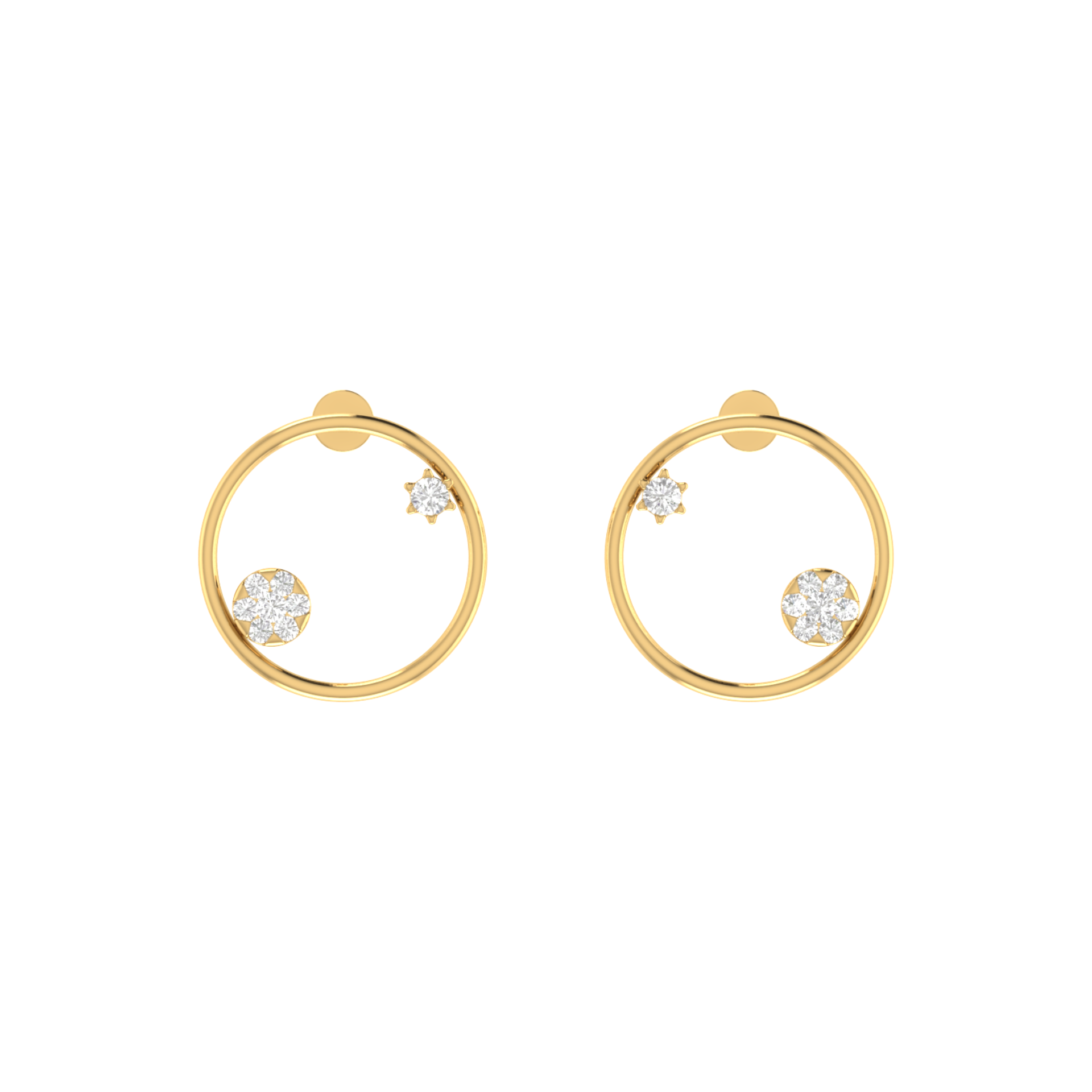 Cosmic Constellation Gold Plated Lab Grown Diamond Earrings