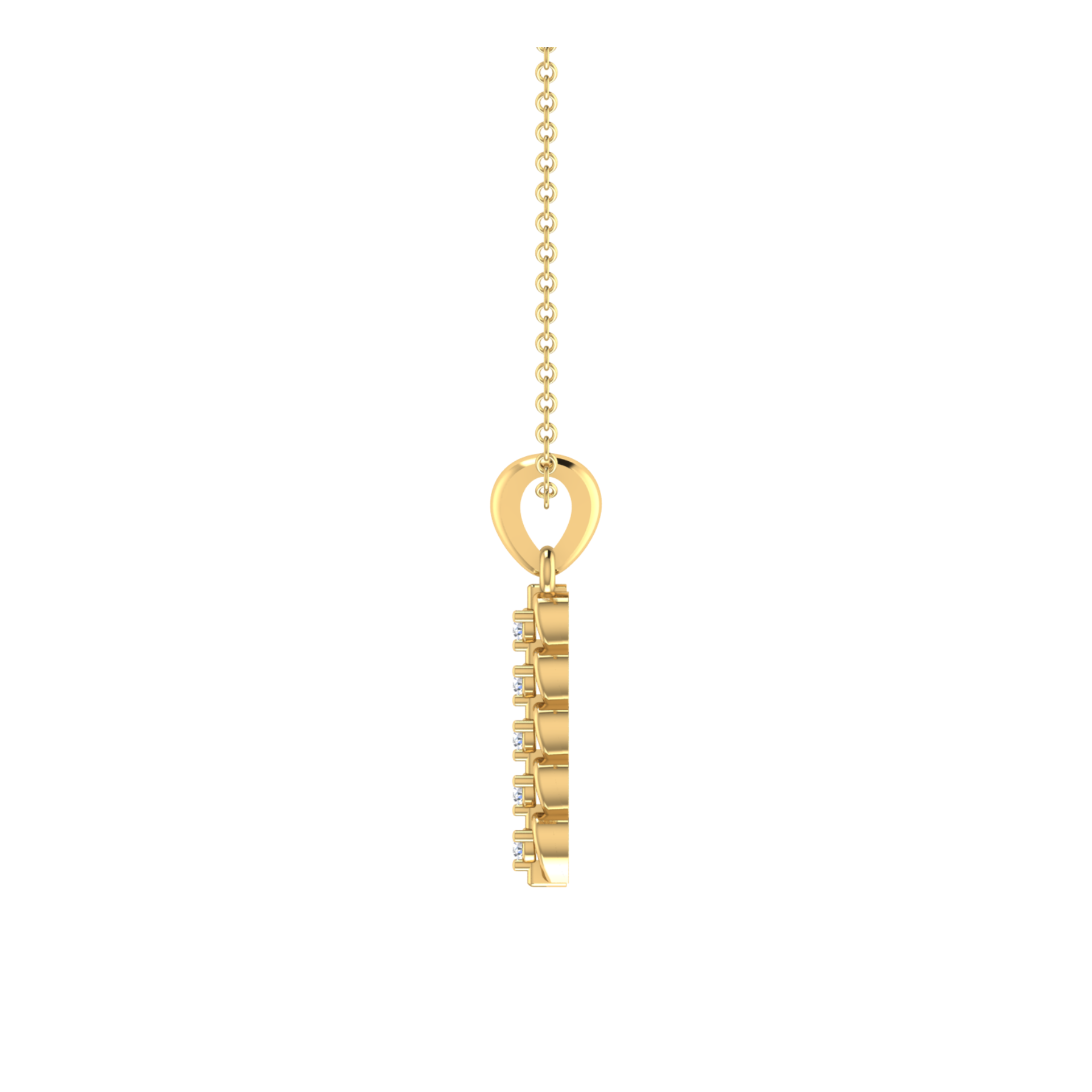 Quintessence Drop Gold Plated Lab Grown Diamond Pendant