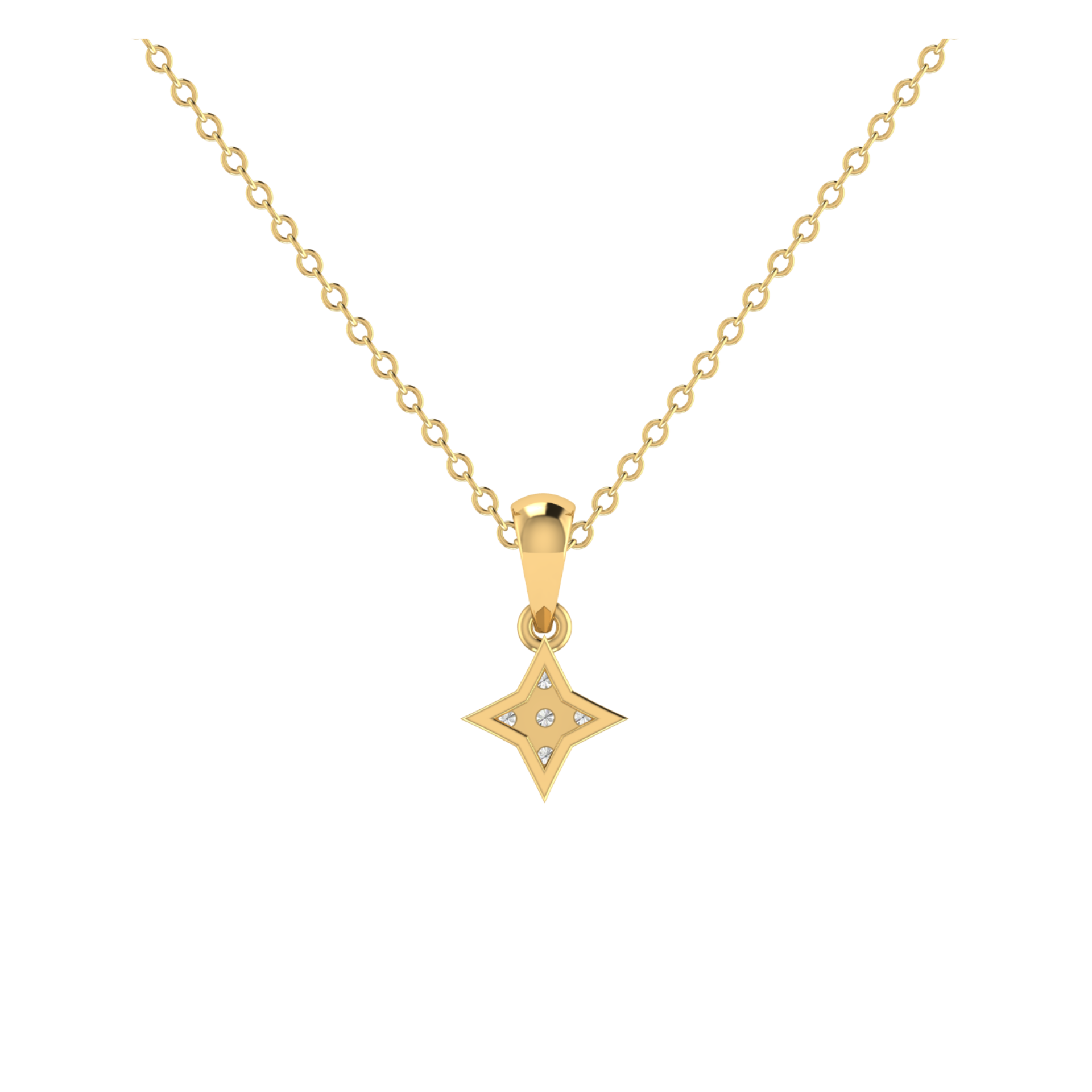 Orchid Flare Drop Gold Plated Lab Grown Diamond Pendant