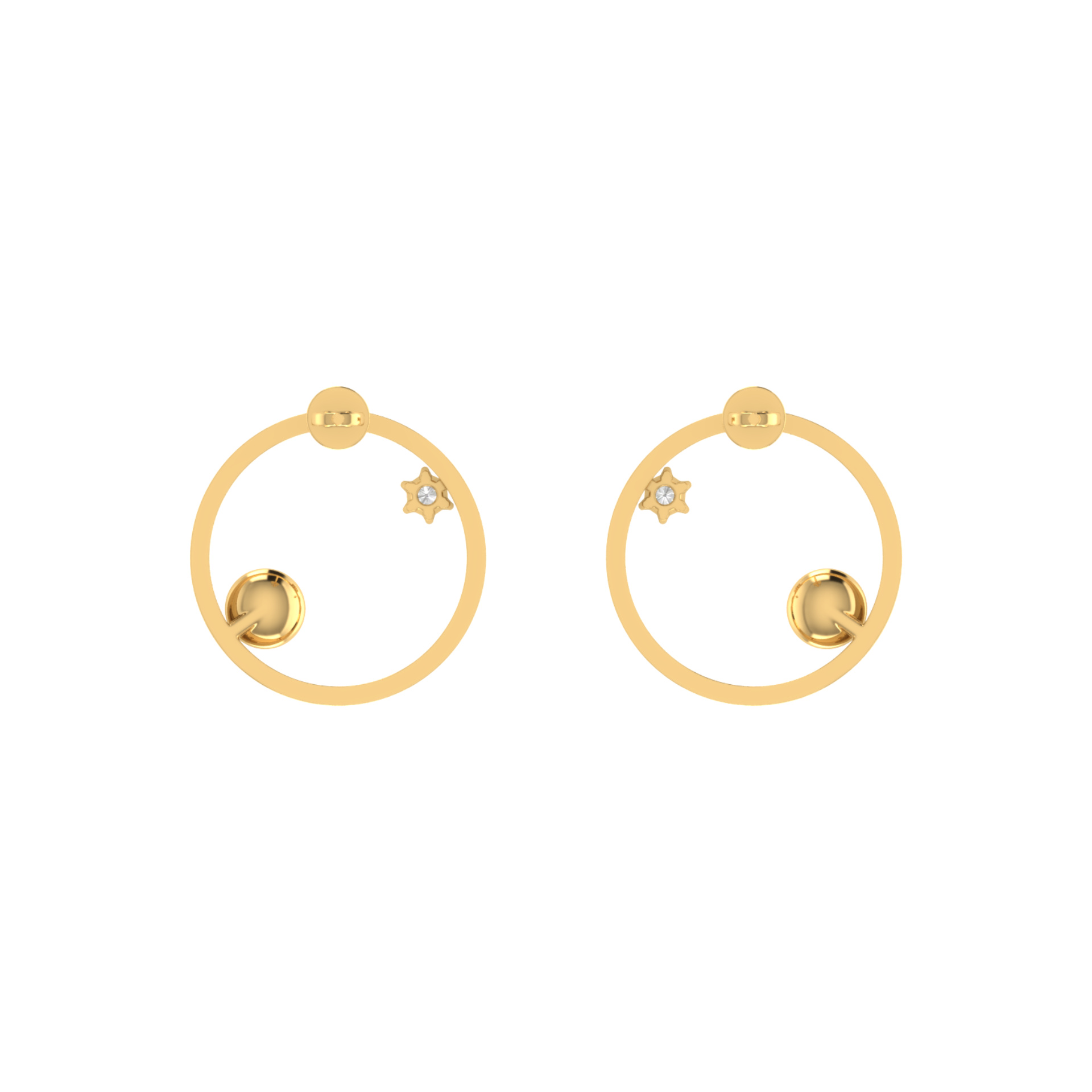 Cosmic Constellation Gold Plated Lab Grown Diamond Earrings
