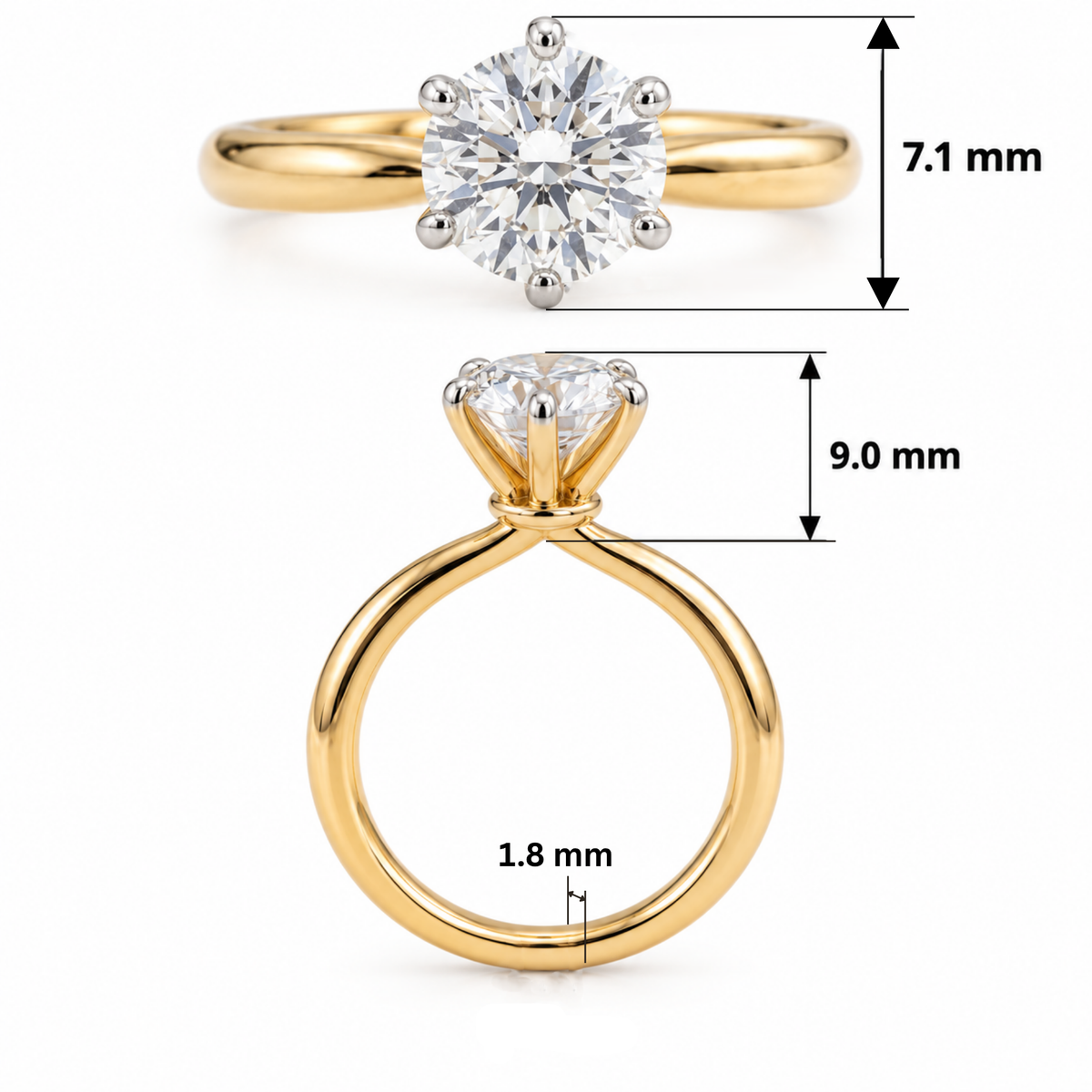 Veyra Eternal Solitaire Lab Grown Diamond Ring
