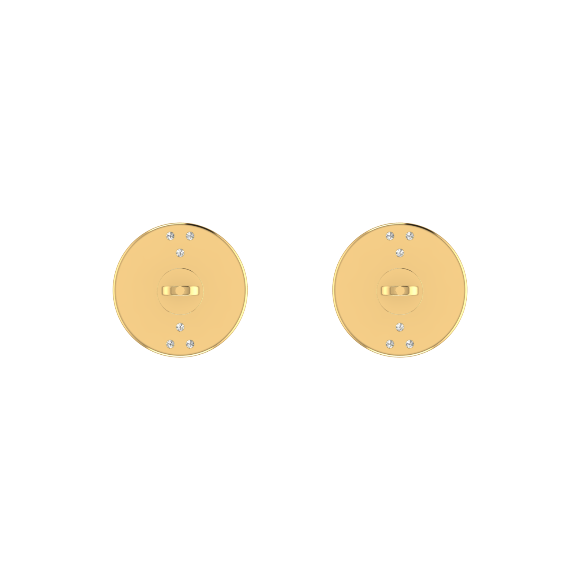 Opposing Aura Gold Plated Lab Grown Diamond Earrings