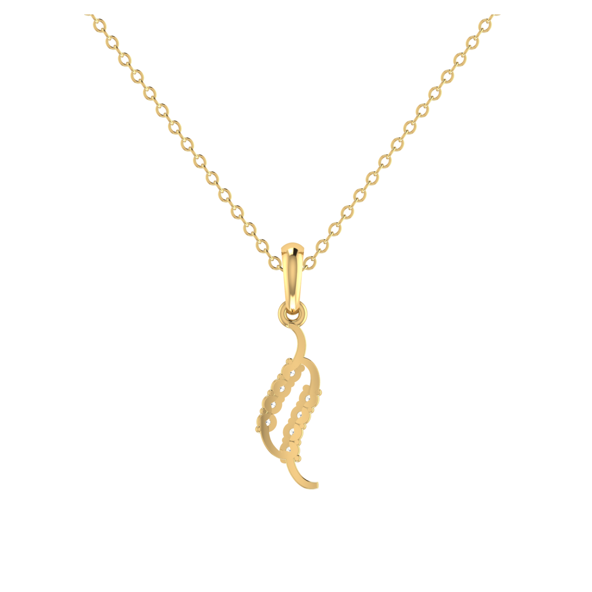 Zephyr Breeze Gold Plated Lab Grown Diamond Pendant