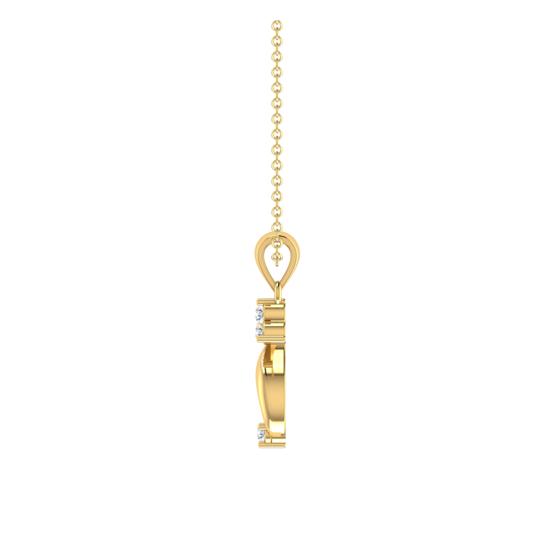 Mist Dewdrop Gold Plated Lab Grown Diamond Pendant