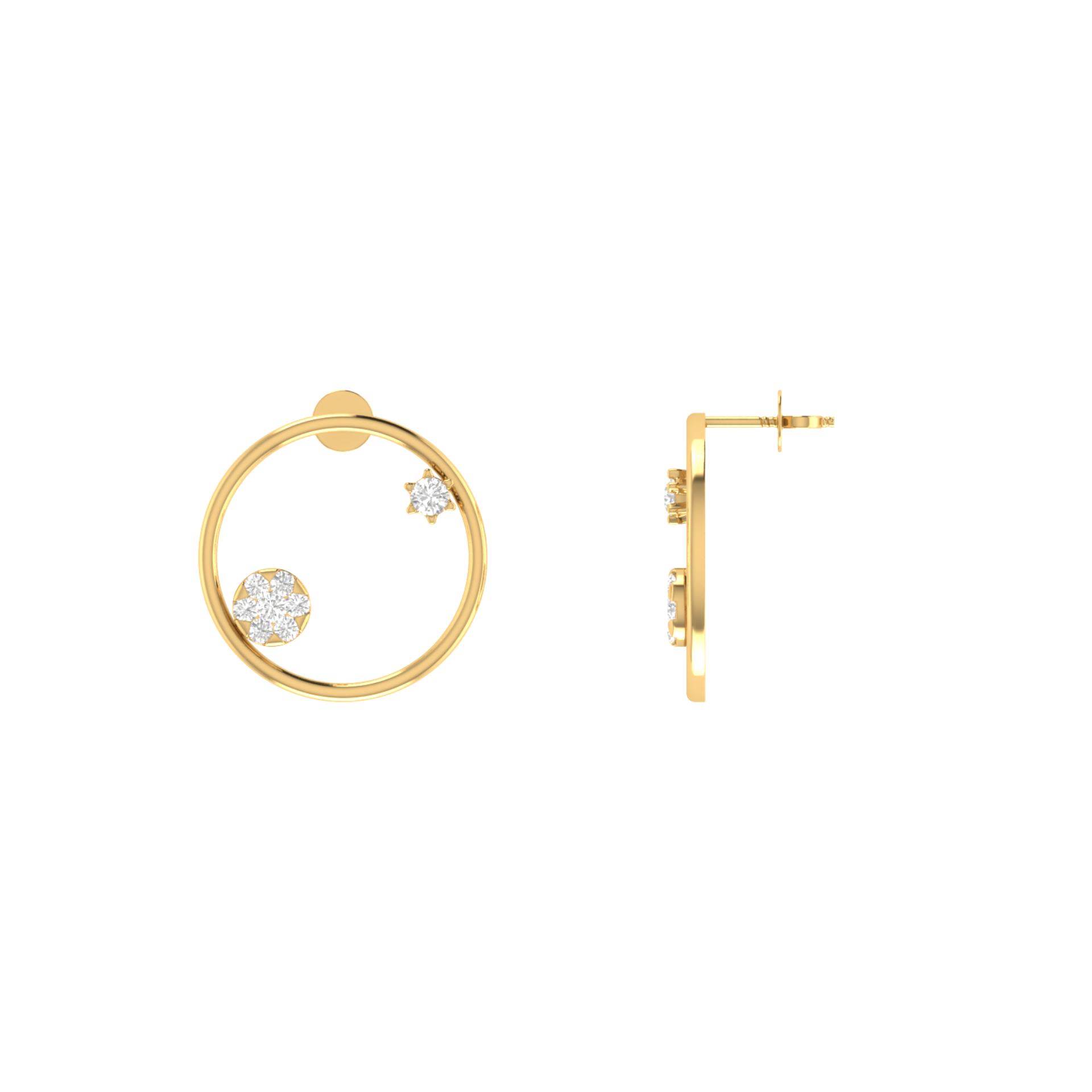 Cosmic Constellation Gold Plated Lab Grown Diamond Earrings