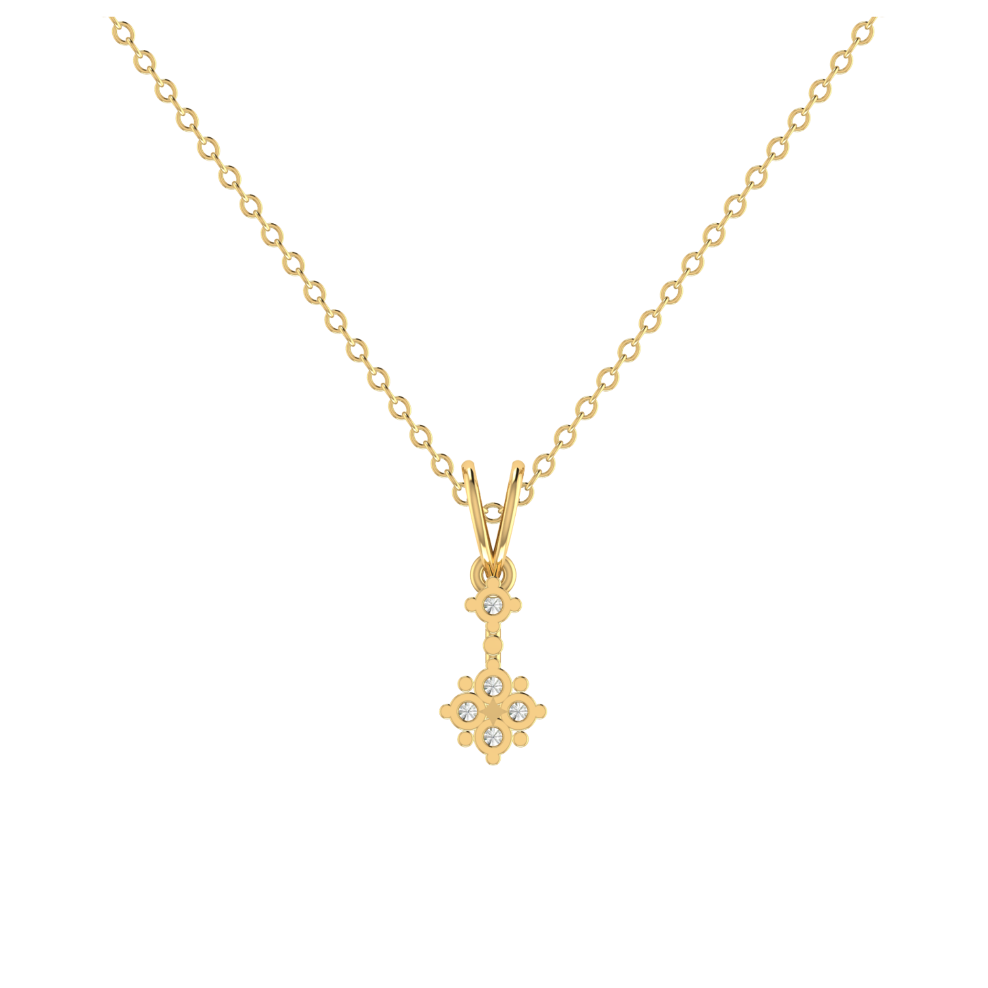 Trinity-Plus Gold Plated Lab Grown Diamond Pendant