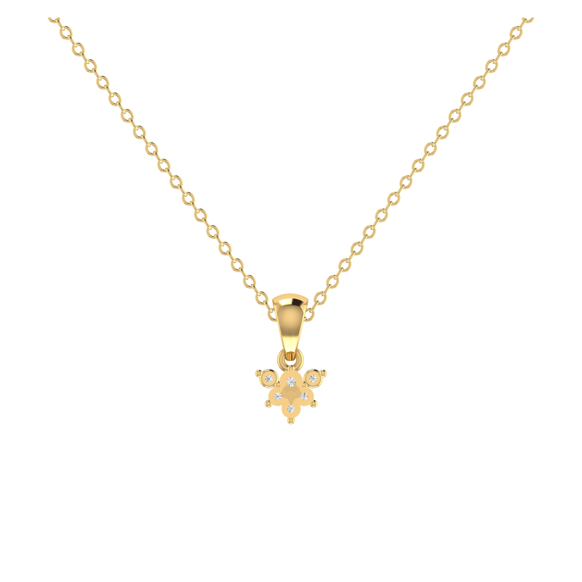 Breeze Drop Gold Plated Lab Grown Diamond Pendant
