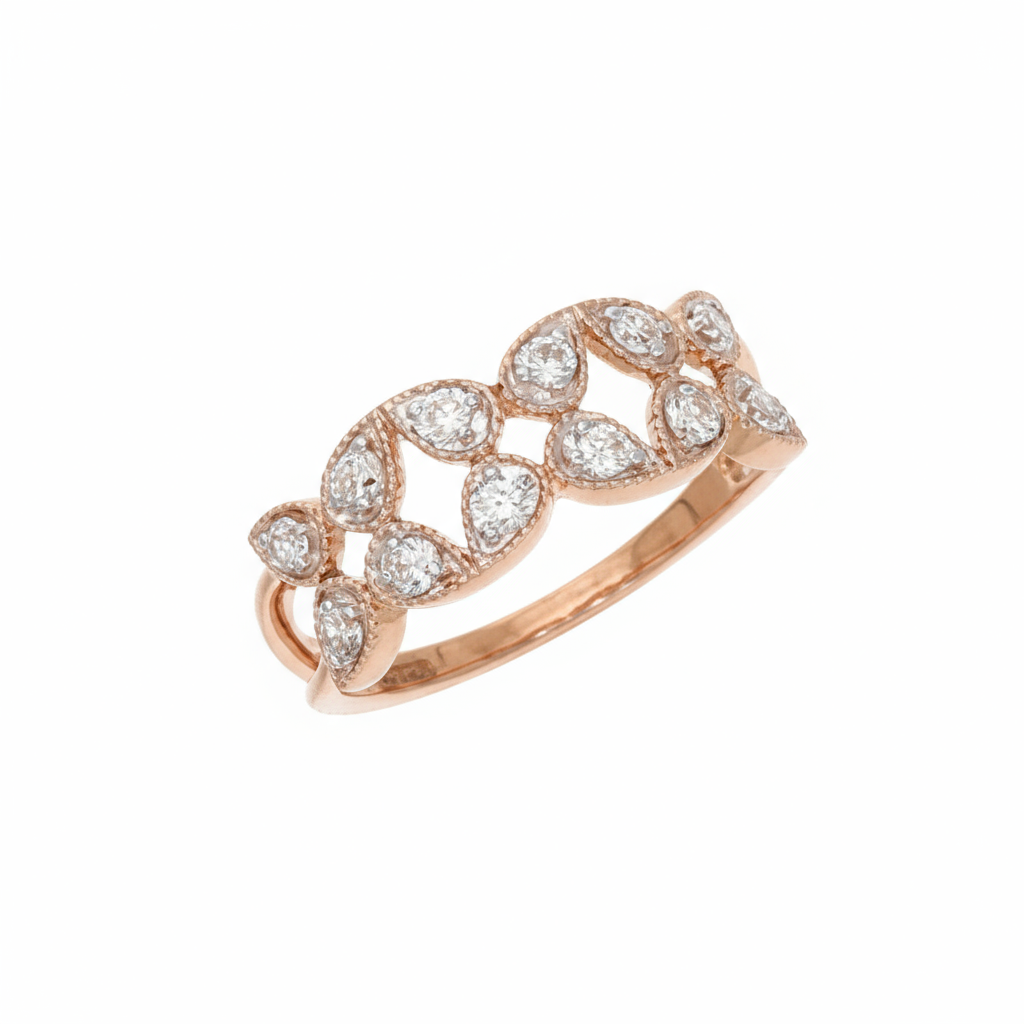 Lattice Bloom Lab Grown Diamond Ring