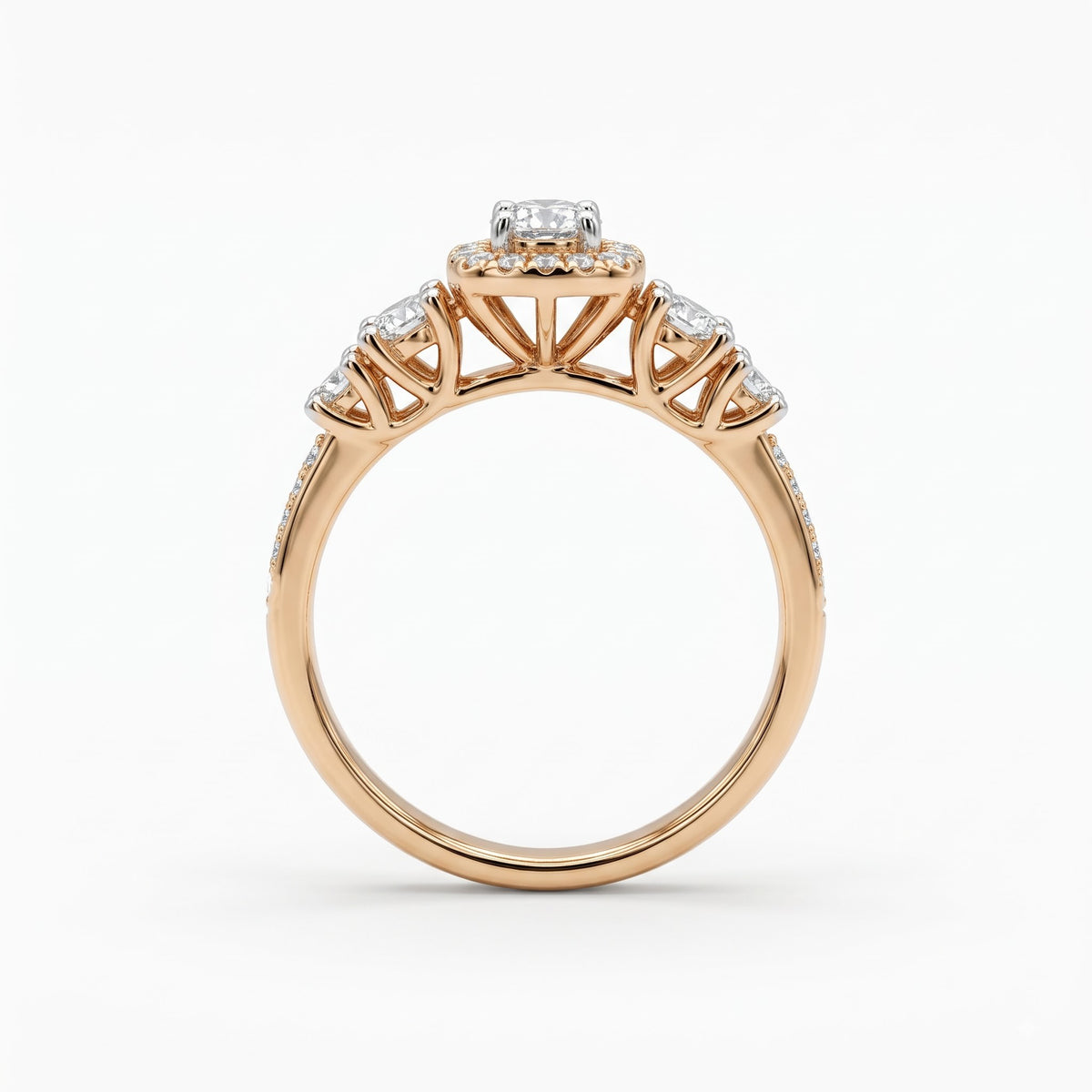 Avelora Halo Lab Grown Diamond Ring