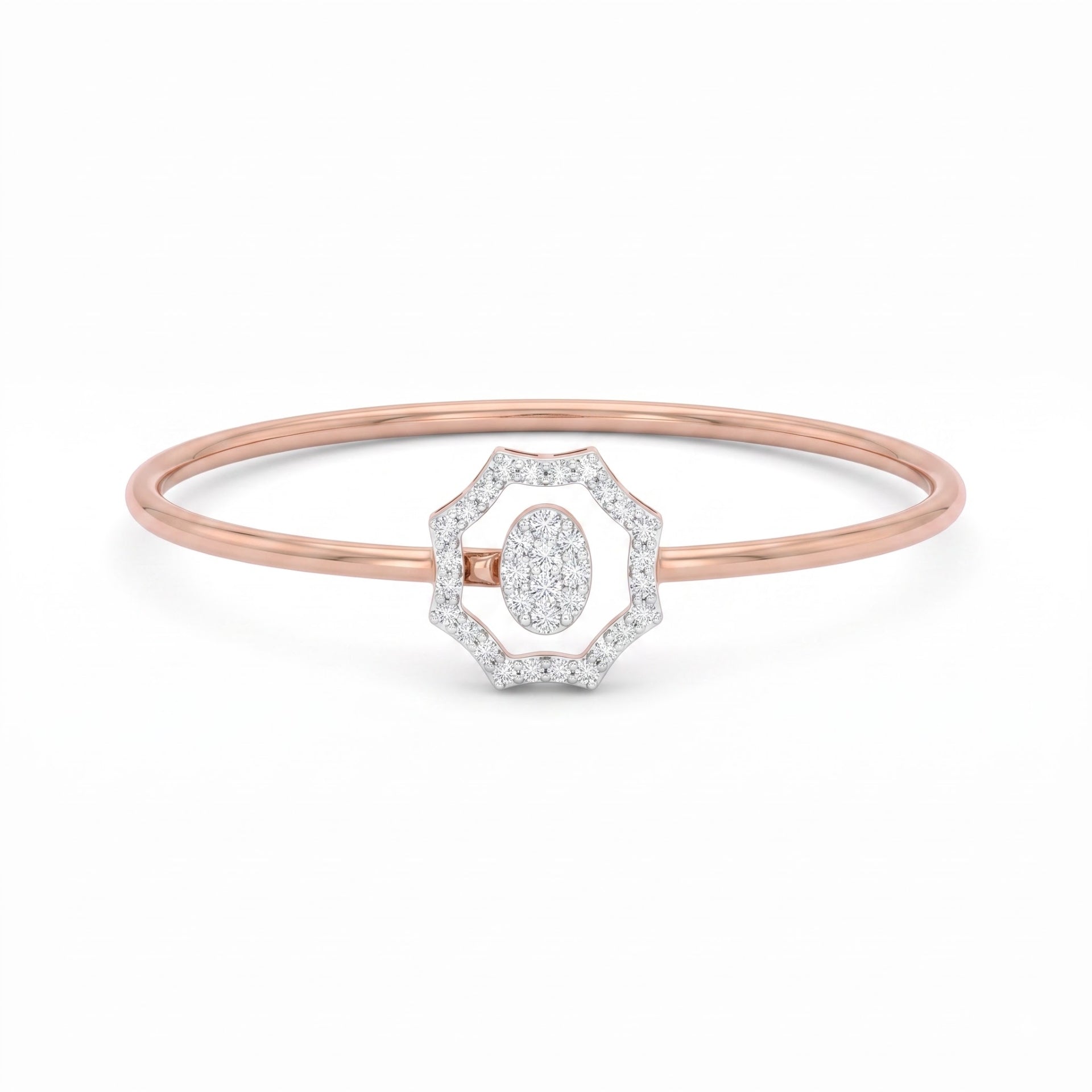 Octagon Aura Lab Grown Diamond Bangle
