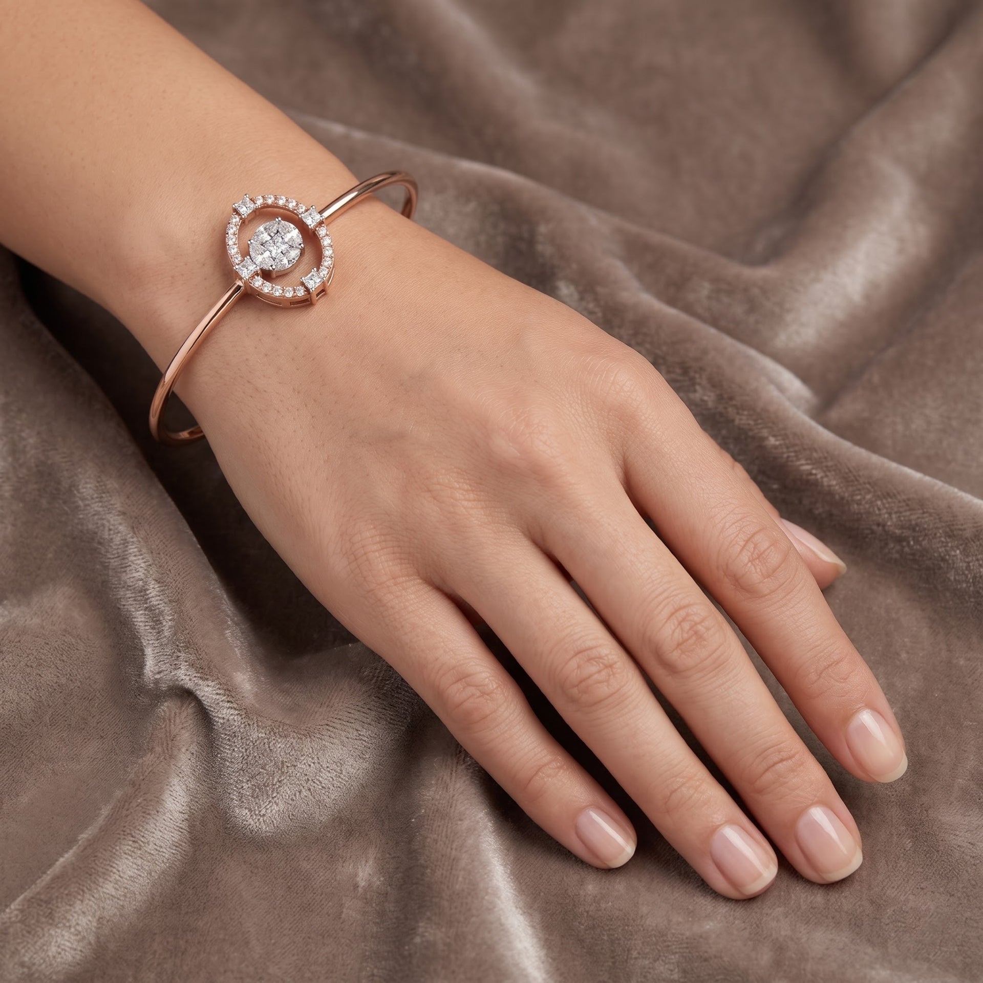 Shimmer Crest Lab Grown Diamond Bangle