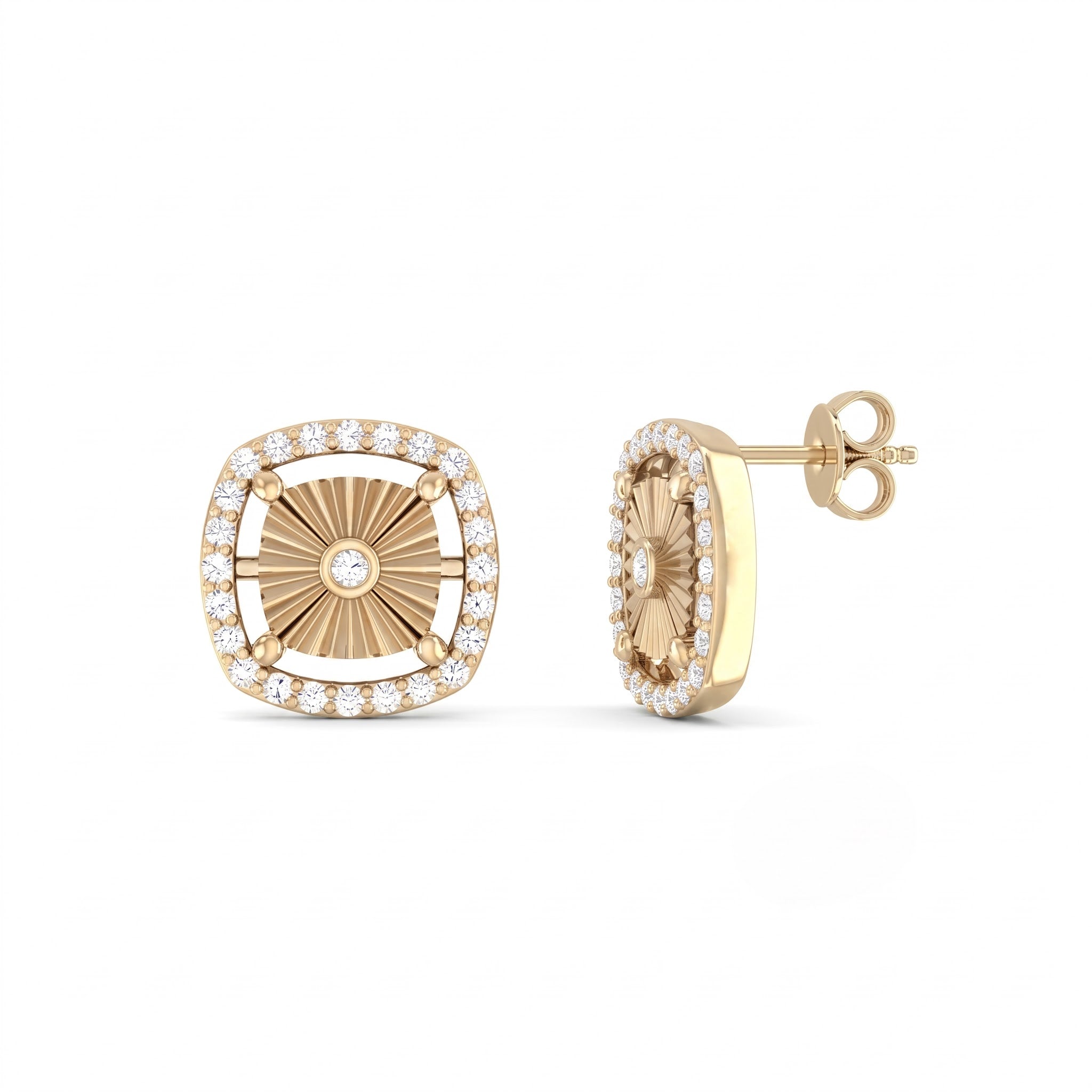 Zaria Luxe Gold Plated Lab Grown Diamond Earrings