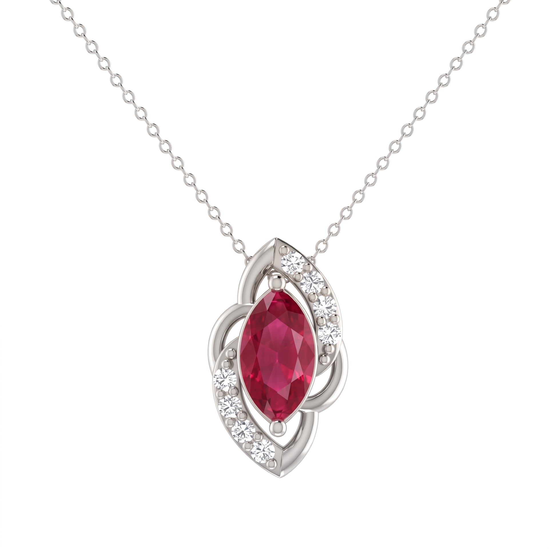 Swirling Dew Platinum Plated Lab Grown Diamond Pendant