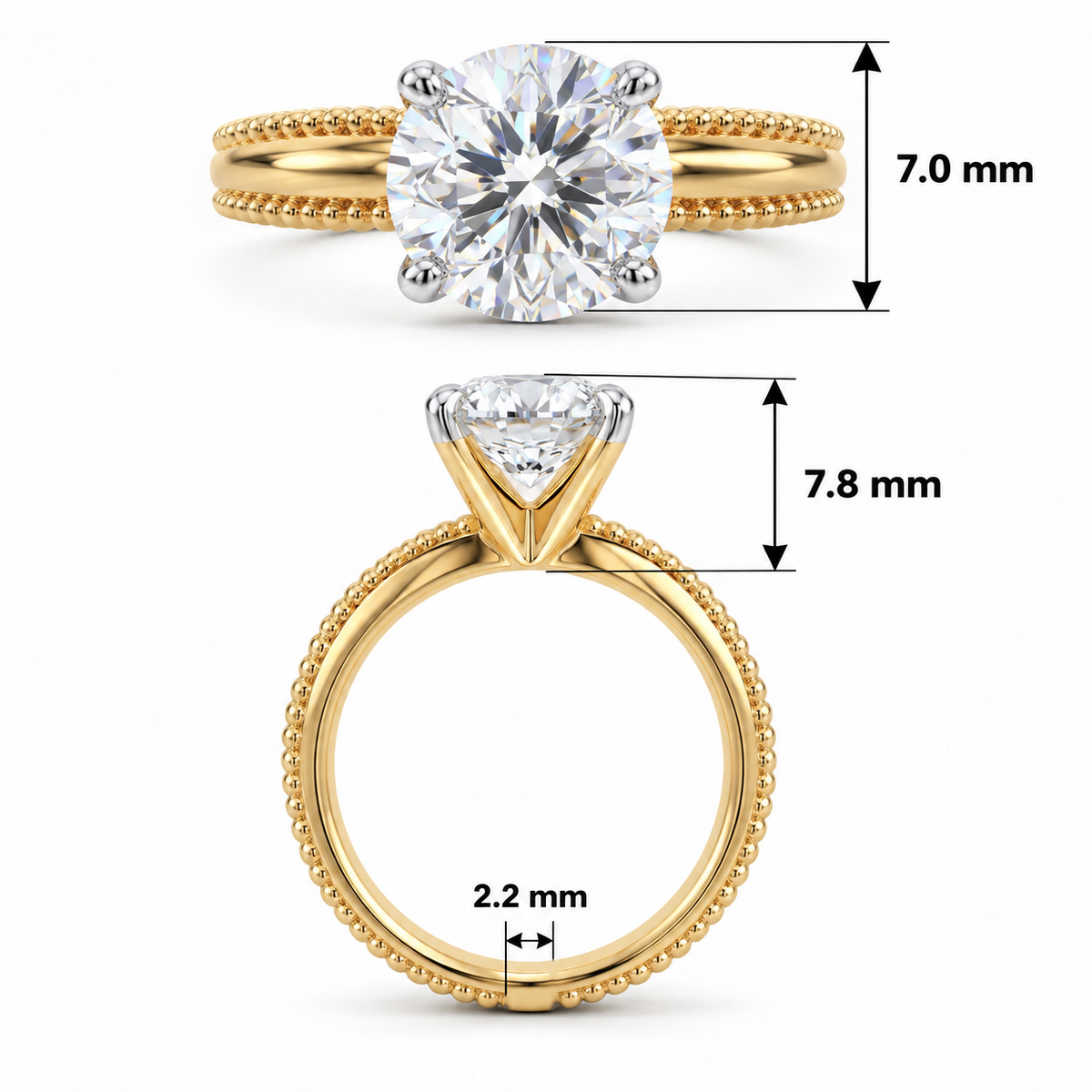 Virelle Classic Solitaire Lab Grown Diamond Ring