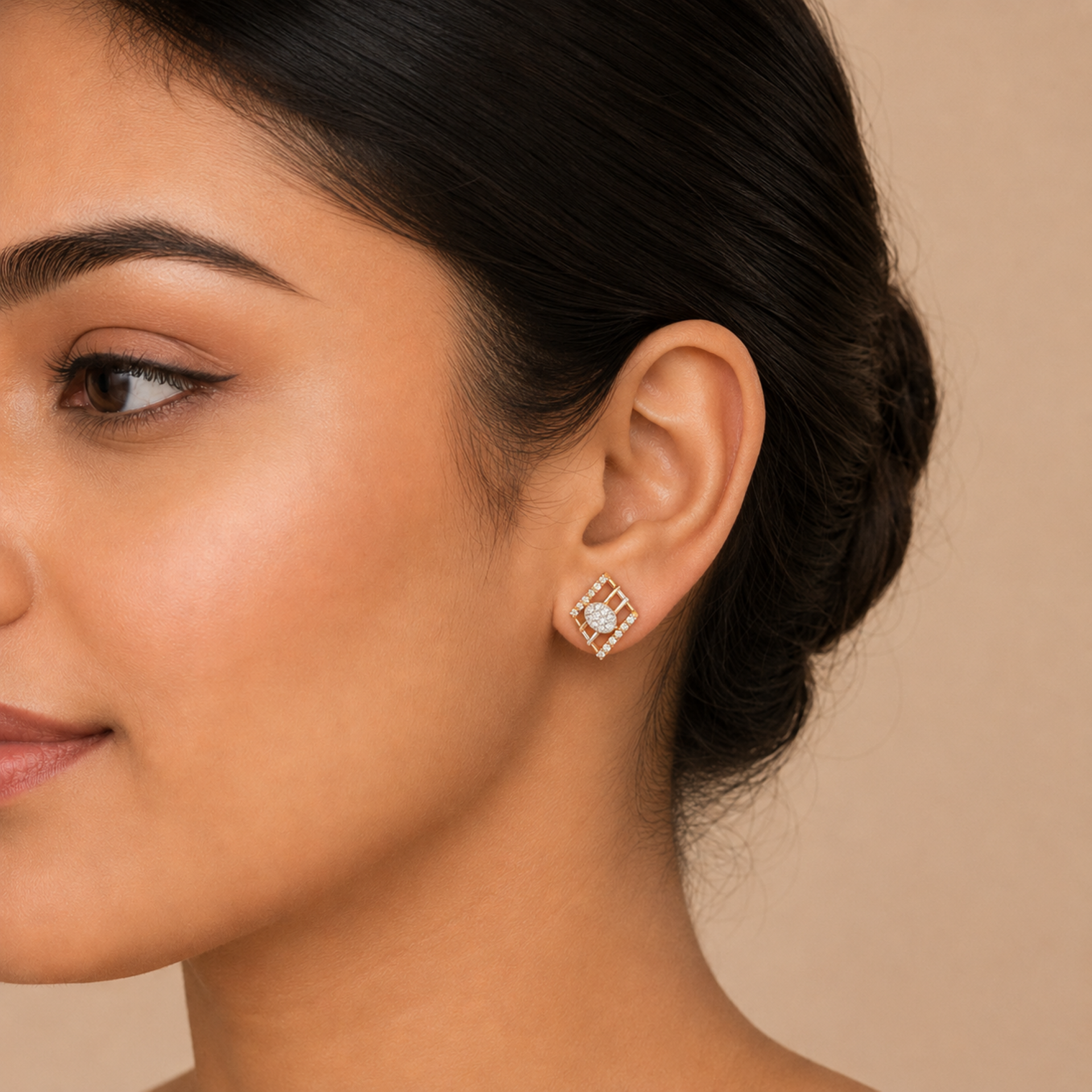 Prestige Panel Lab Grown Diamond Earrings