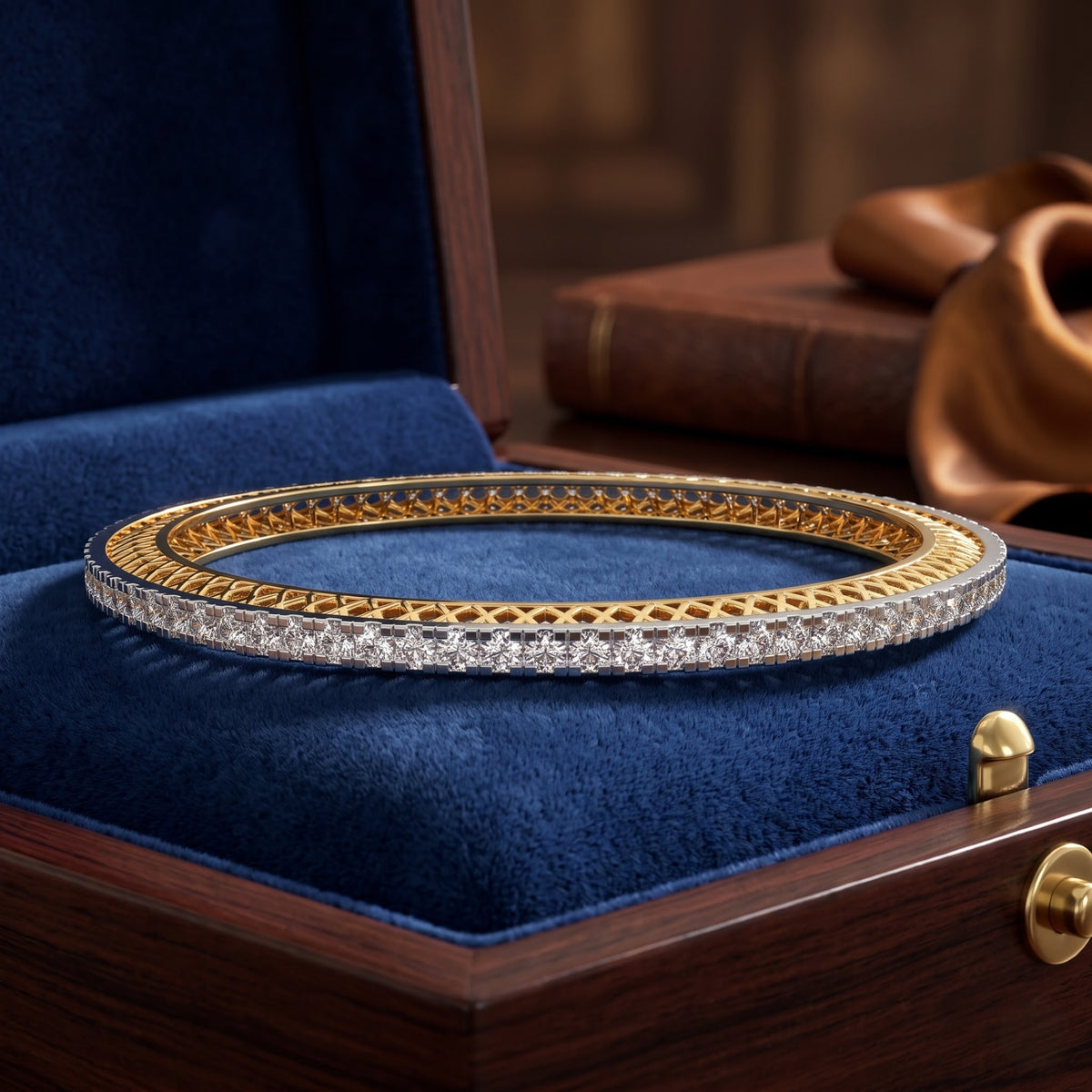 Luxe Radiance Lab Grown Diamond Eternity Bangle