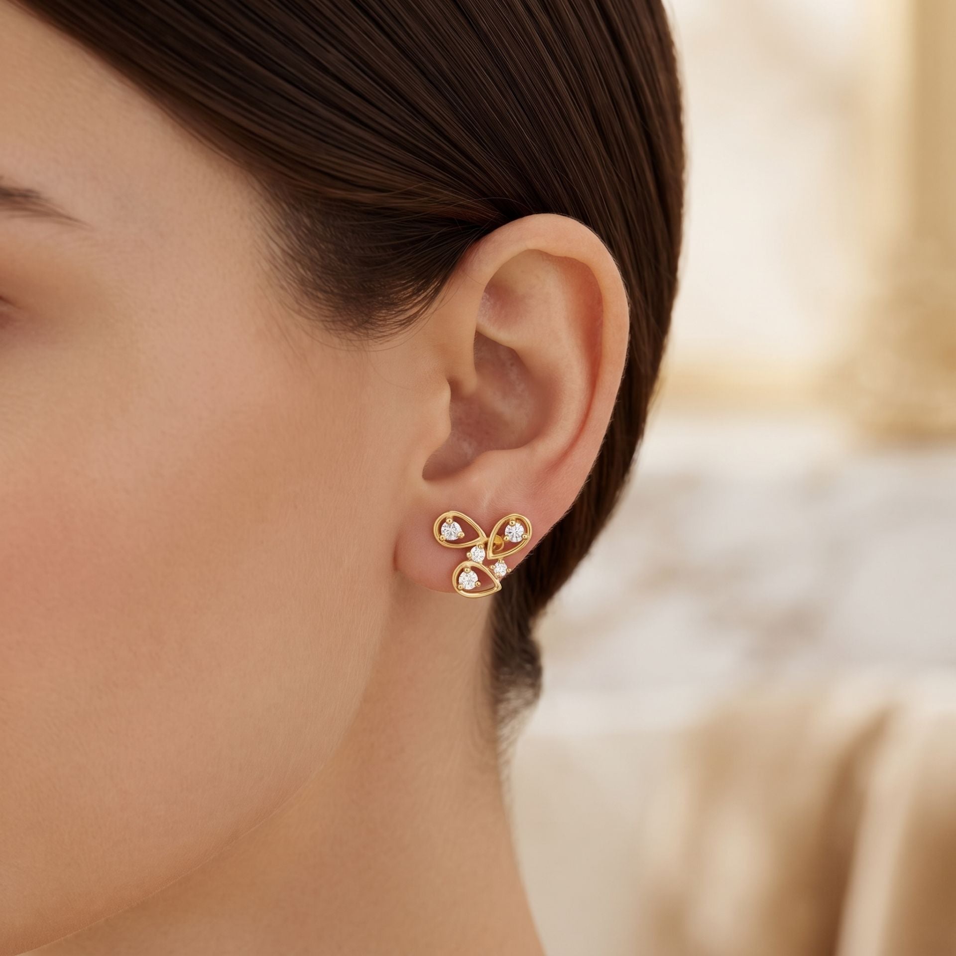 Flutter Aura Lab Grown Diamond Earrings