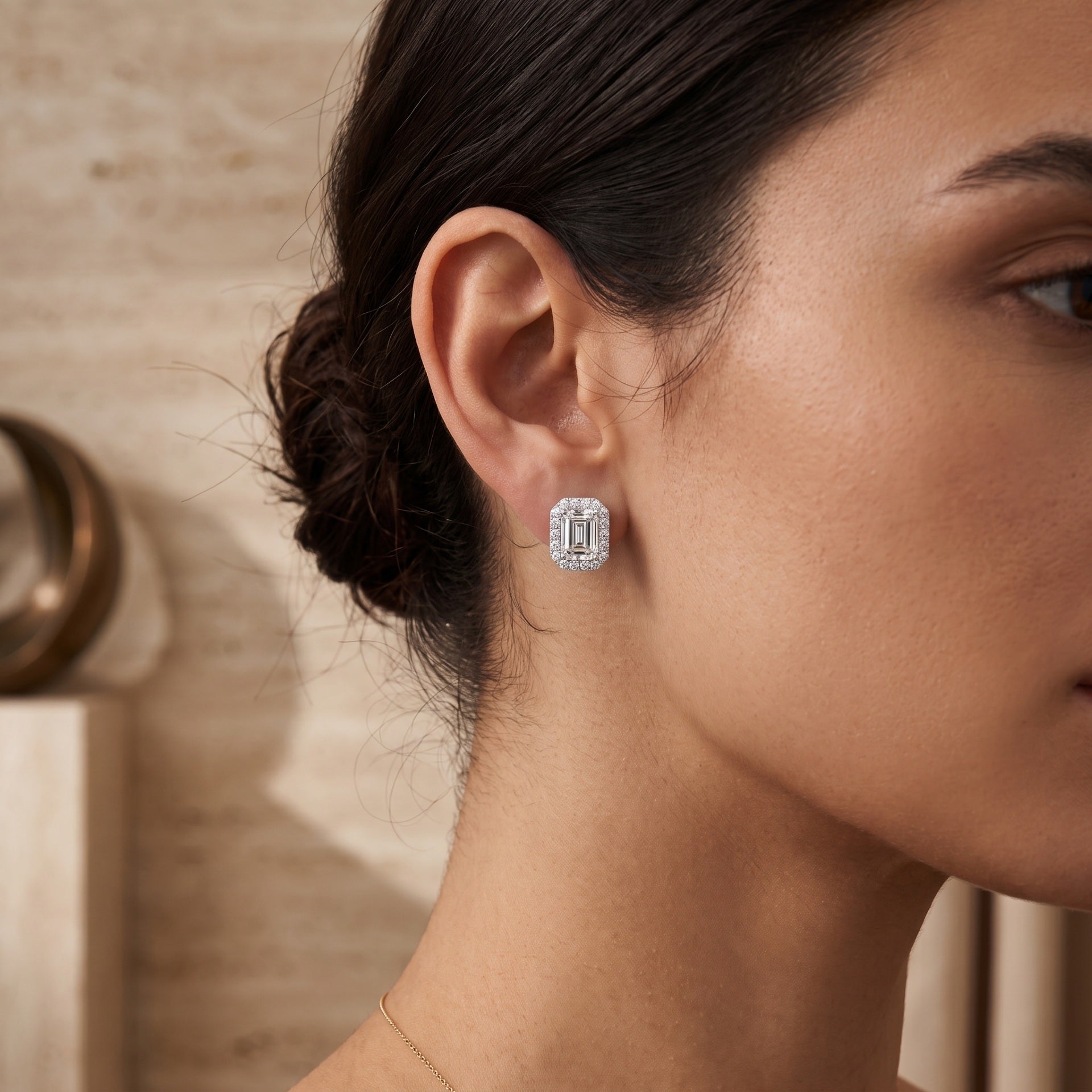 Imperial Embers Solitaire Lab Grown Diamond Earrings