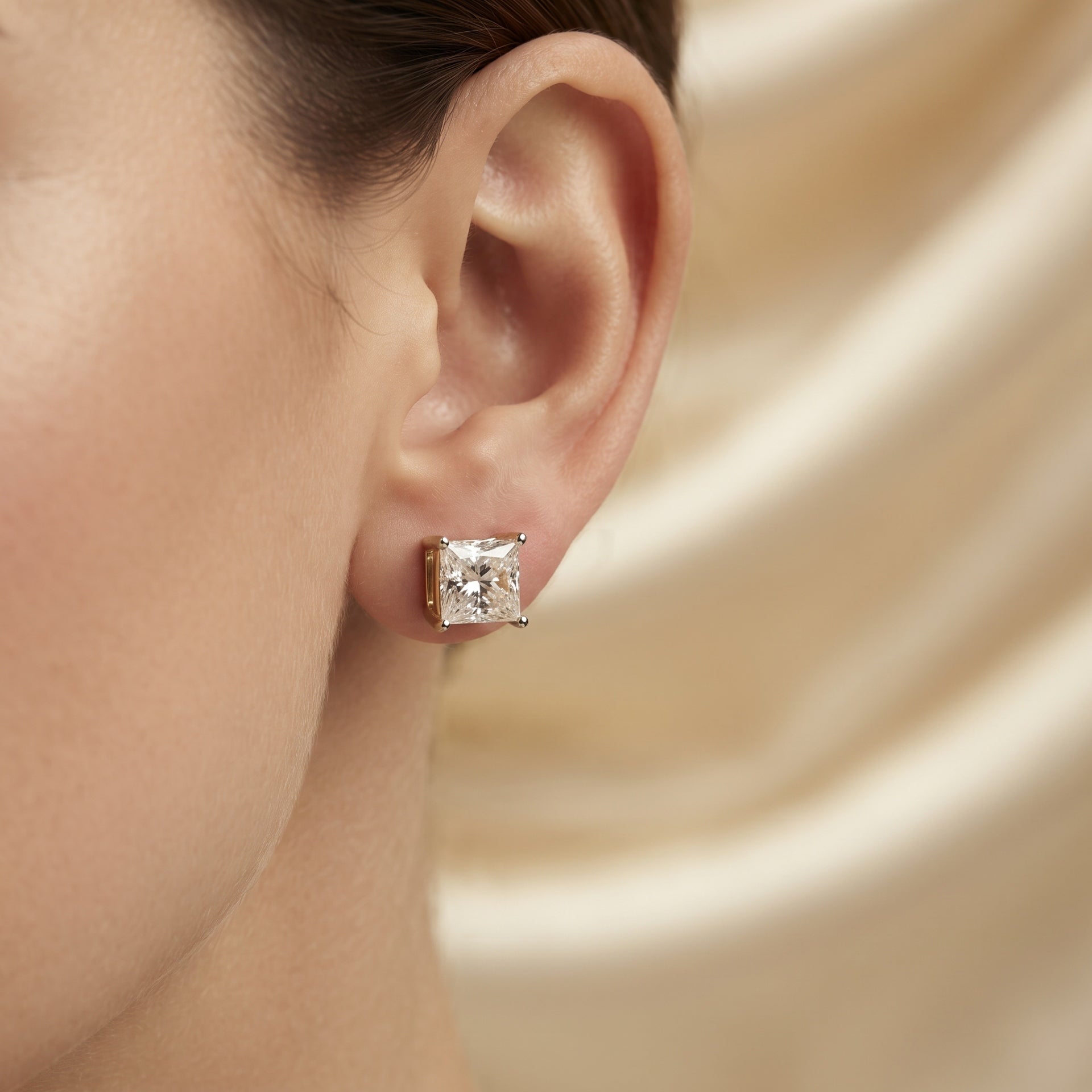 Lucent Essential Solitaire Lab Grown Diamond Earrings