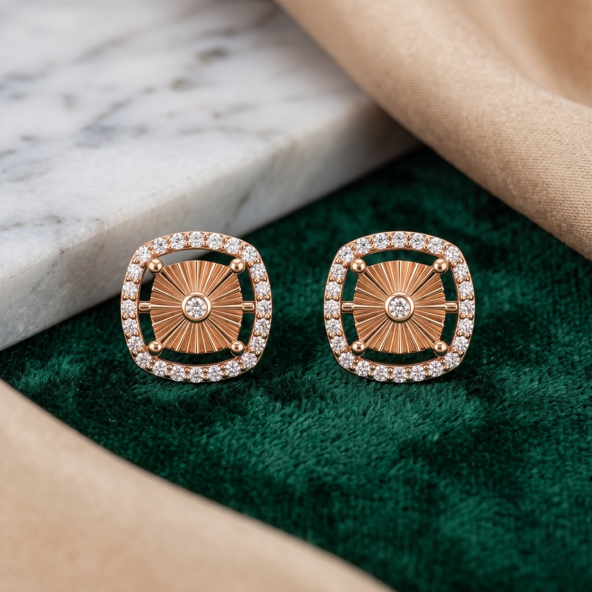 Zaria Luxe Gold Plated Lab Grown Diamond Earrings