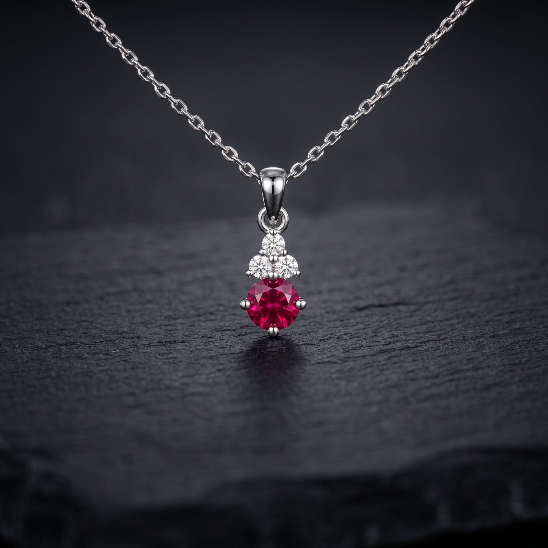 Dew Pearl Platinum Plated Lab Grown Diamond Pendant