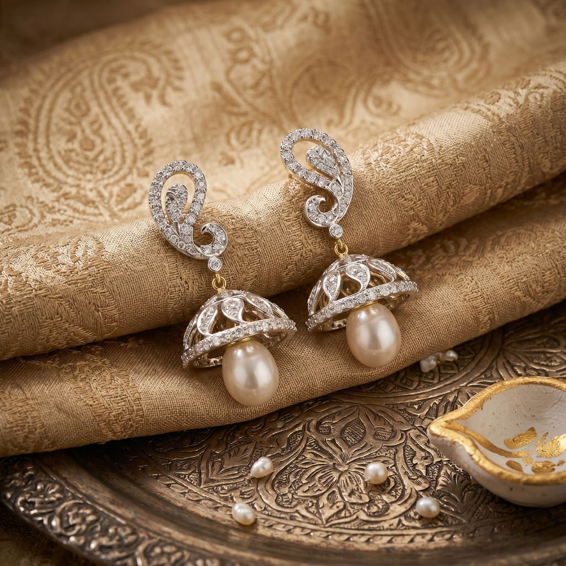 Lustre Veil Lab Grown Diamond Earrings