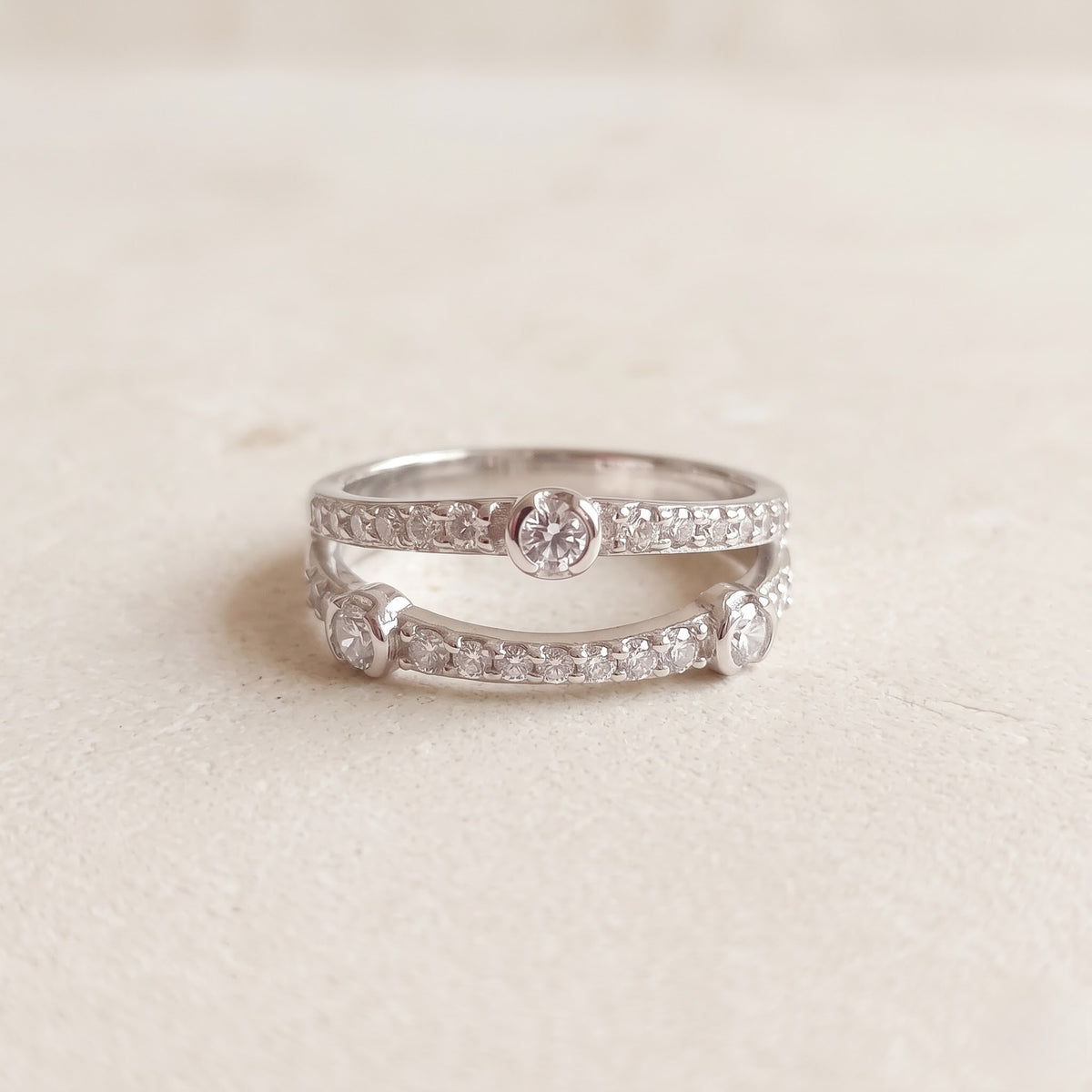 Solenne Twin Spark Lab Grown Diamond Ring