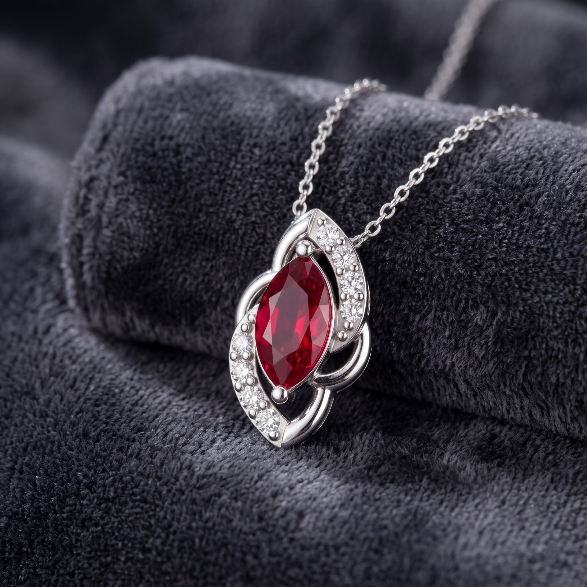 Swirling Dew Platinum Plated Lab Grown Diamond Pendant