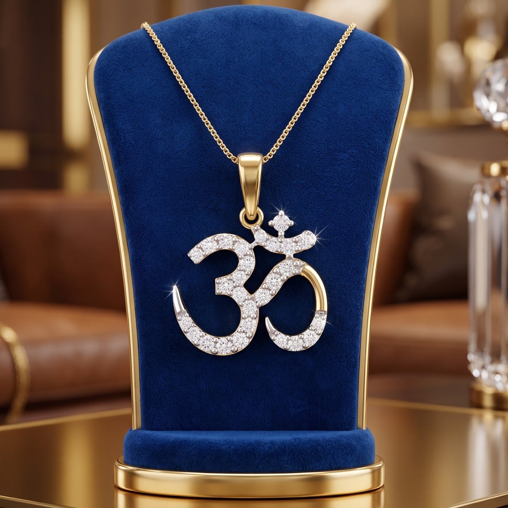 Sacred Mantra Lab Grown Diamond Pendant